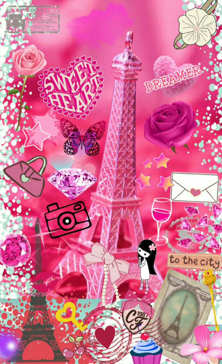 Cute Paris Wallpaper Girly Px Kd-8127 - Paris Wallpaper Iphone Pink , HD Wallpaper & Backgrounds