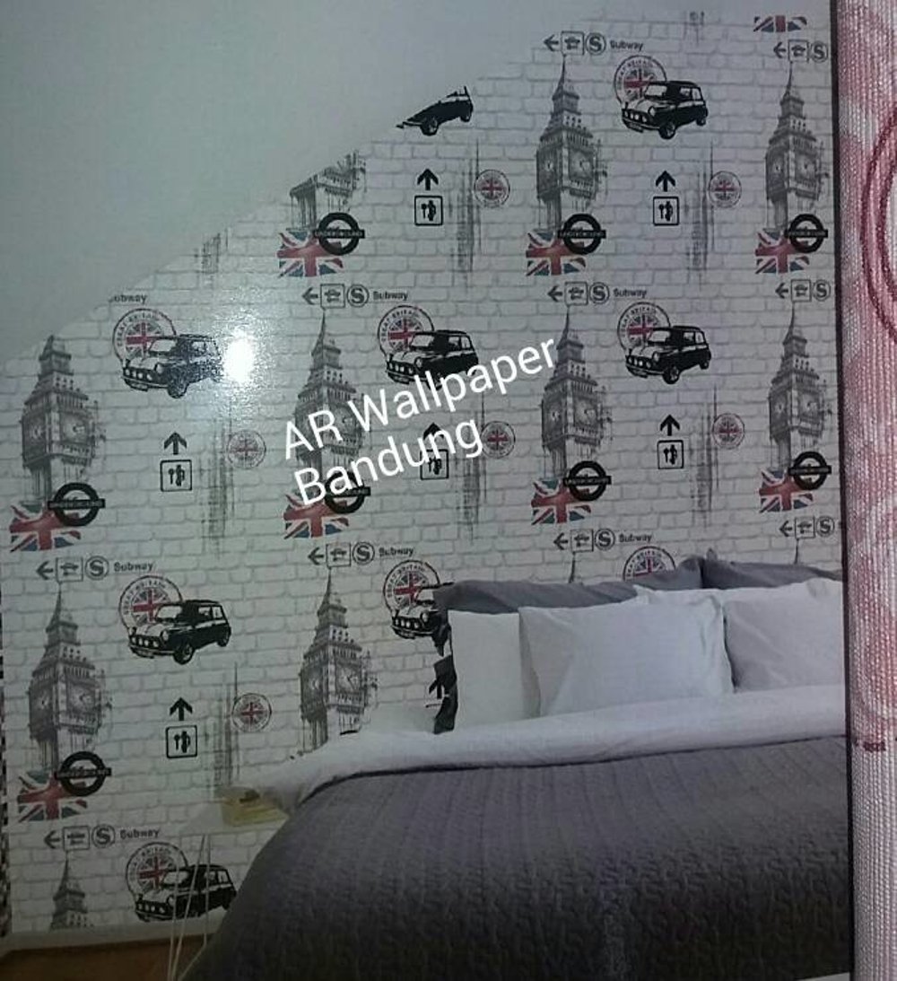 Jual Wallpaper Dinding Motif Bendera Inggris Mobil - Wall , HD Wallpaper & Backgrounds