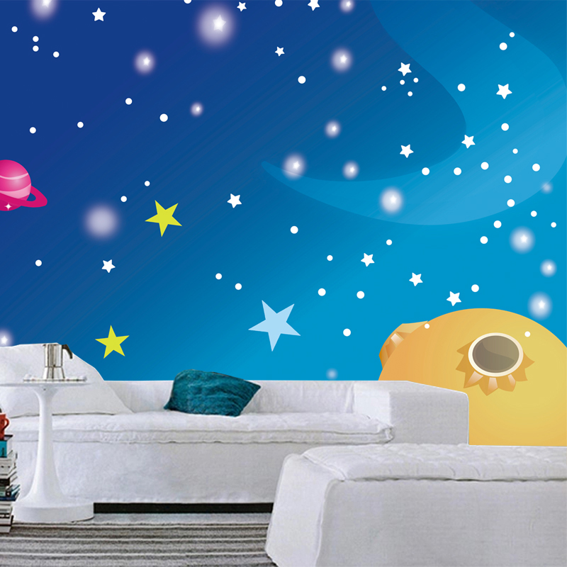Bintang Kartun 3d Wallpaper, Anak Anak Tidur Langit - Newborn Baby Changing Mat Girl , HD Wallpaper & Backgrounds