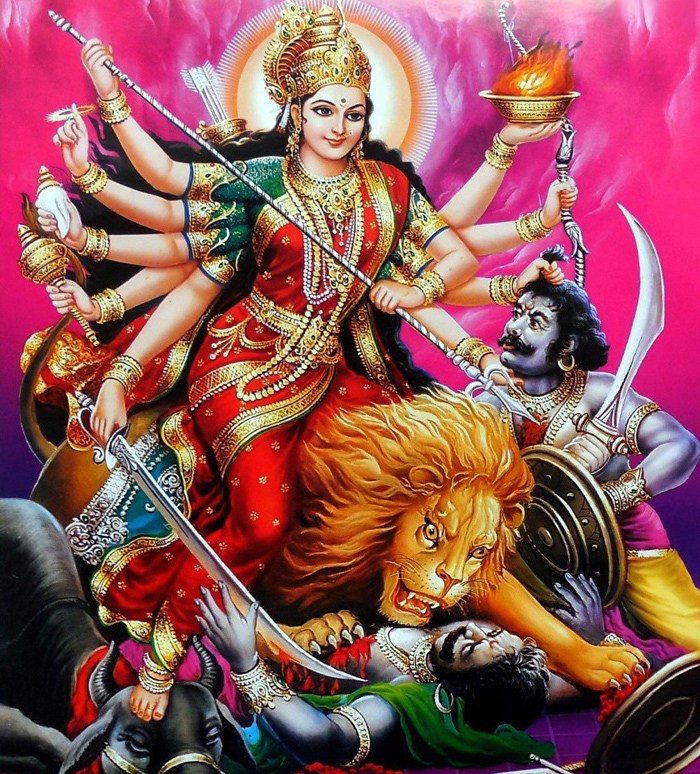 Maa Durga Photo Hd Pics Amp Images Download - Maa Durga Killing Demons , HD Wallpaper & Backgrounds
