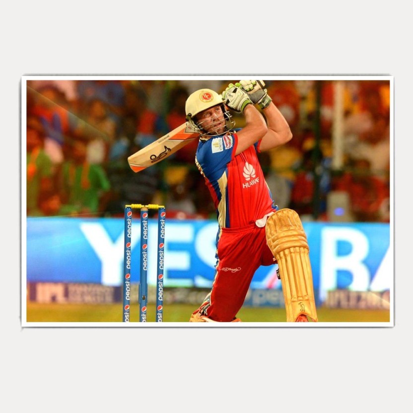 Ab De Villiers Rcb Paper Print (18 Inch X 12 Inch, - Ab De Villiers Hd , HD Wallpaper & Backgrounds