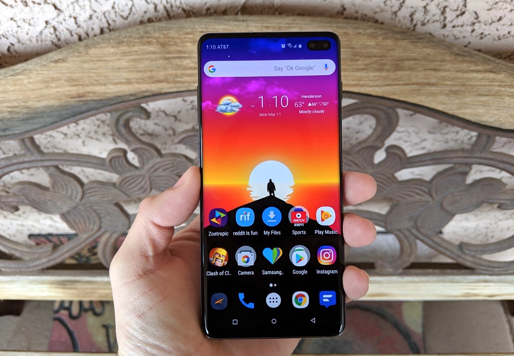 How To Change The Galaxy S10 Lockscreen & Wallpaper - Samsung Galaxy S10 App Screen , HD Wallpaper & Backgrounds