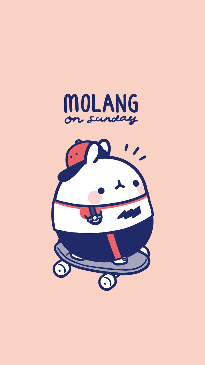 65 Images About Molang Wallpaper On We Heart It - 몰랑 이 허니 버터 칩 , HD Wallpaper & Backgrounds
