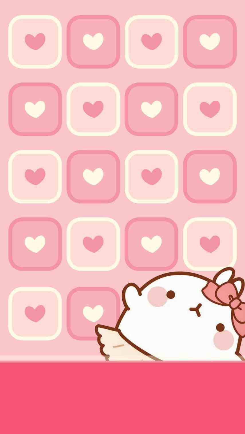 Molang Wallpaper Kawaii Phone Cute Clipart Www Galleryneed - Kawaii Phone , HD Wallpaper & Backgrounds