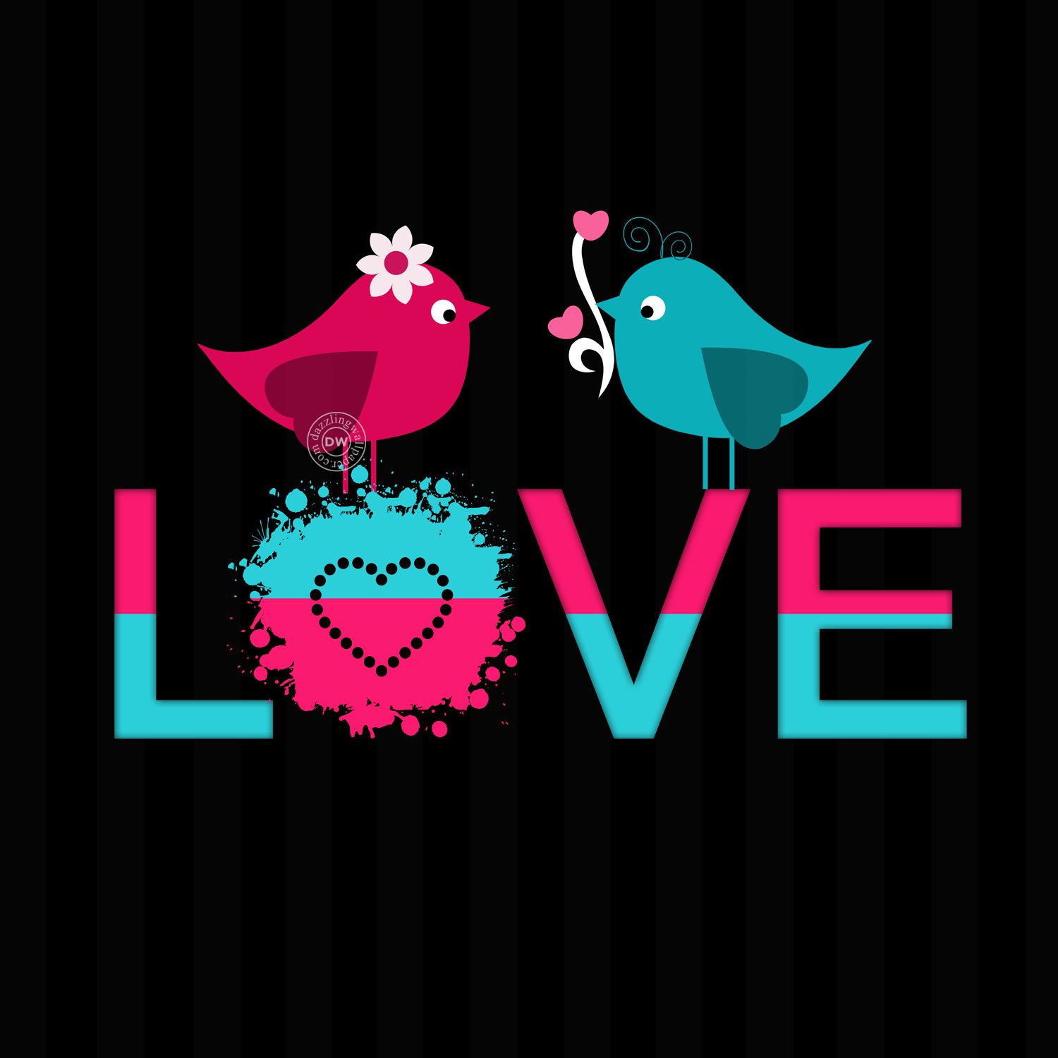 Love Bird Mobile Wallpaper And Whatsapp Dp Love, Romance, - Illustration , HD Wallpaper & Backgrounds