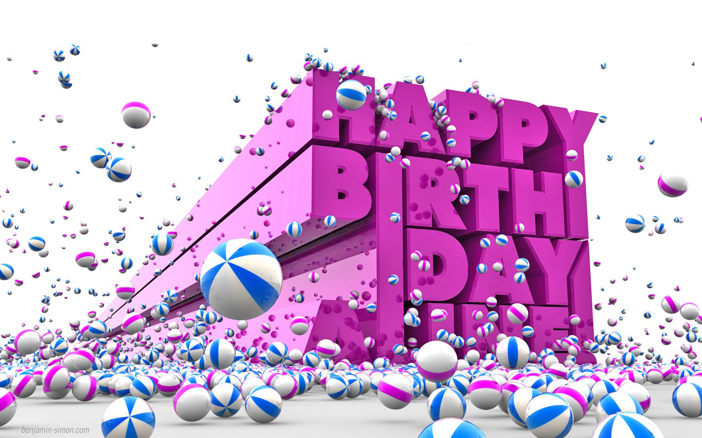 Full View - Happy Birthday 3d Images Hd , HD Wallpaper & Backgrounds