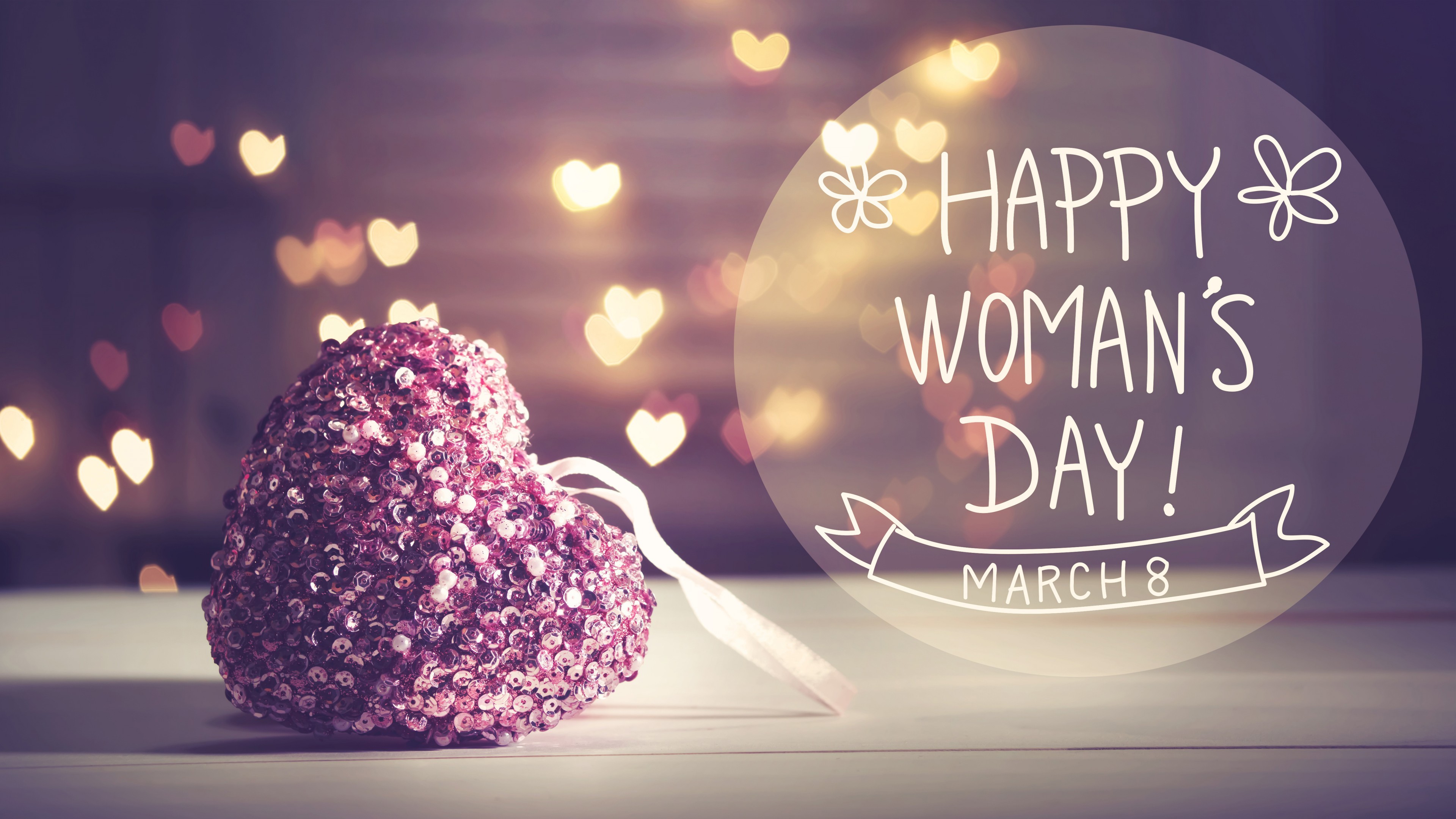 Happy Womans Day March 8 Wallpaper 4k - Happy Women's Day 4k , HD Wallpaper & Backgrounds