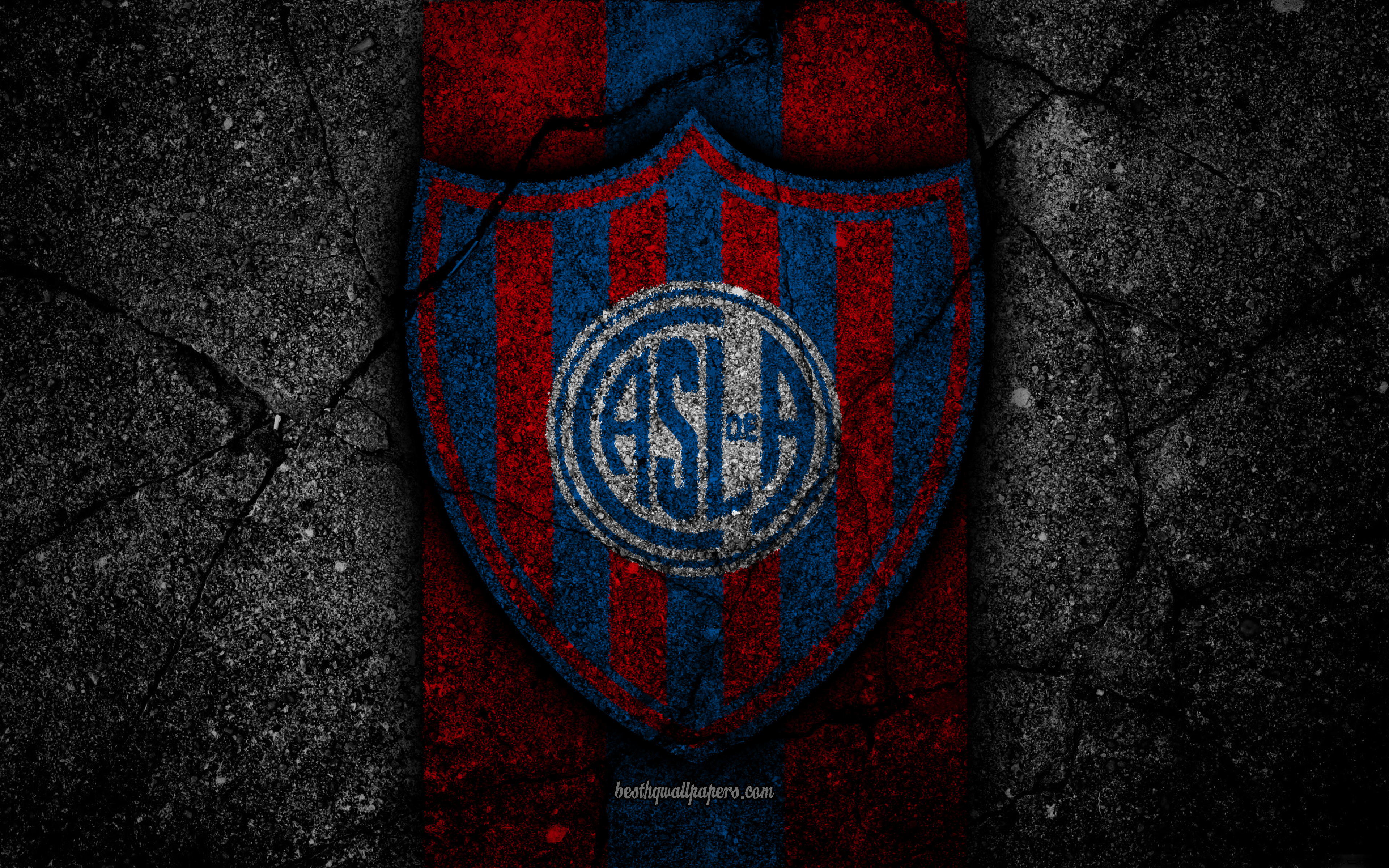 4k, San Lorenzo Fc, Logo, Superliga, Aaaj, Black Stone, , HD Wallpaper & Backgrounds