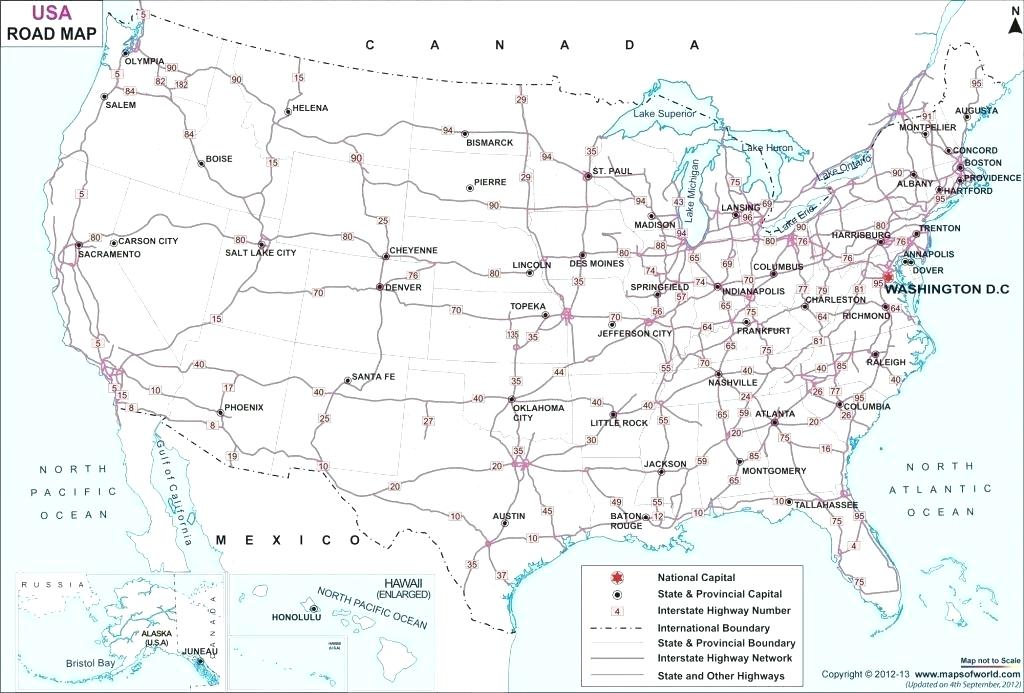 Us Map With Cities And Interstates United States Interstate