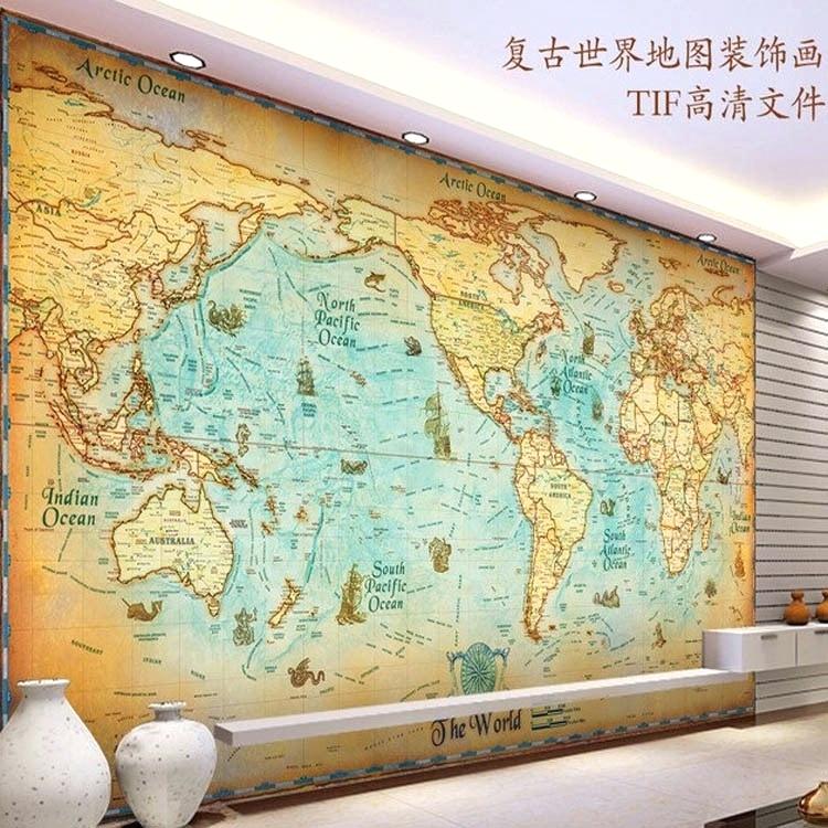 Map Wallpaper For Walls World Map Wallpapers Wall Coating - 3д Обои Карта Мира , HD Wallpaper & Backgrounds