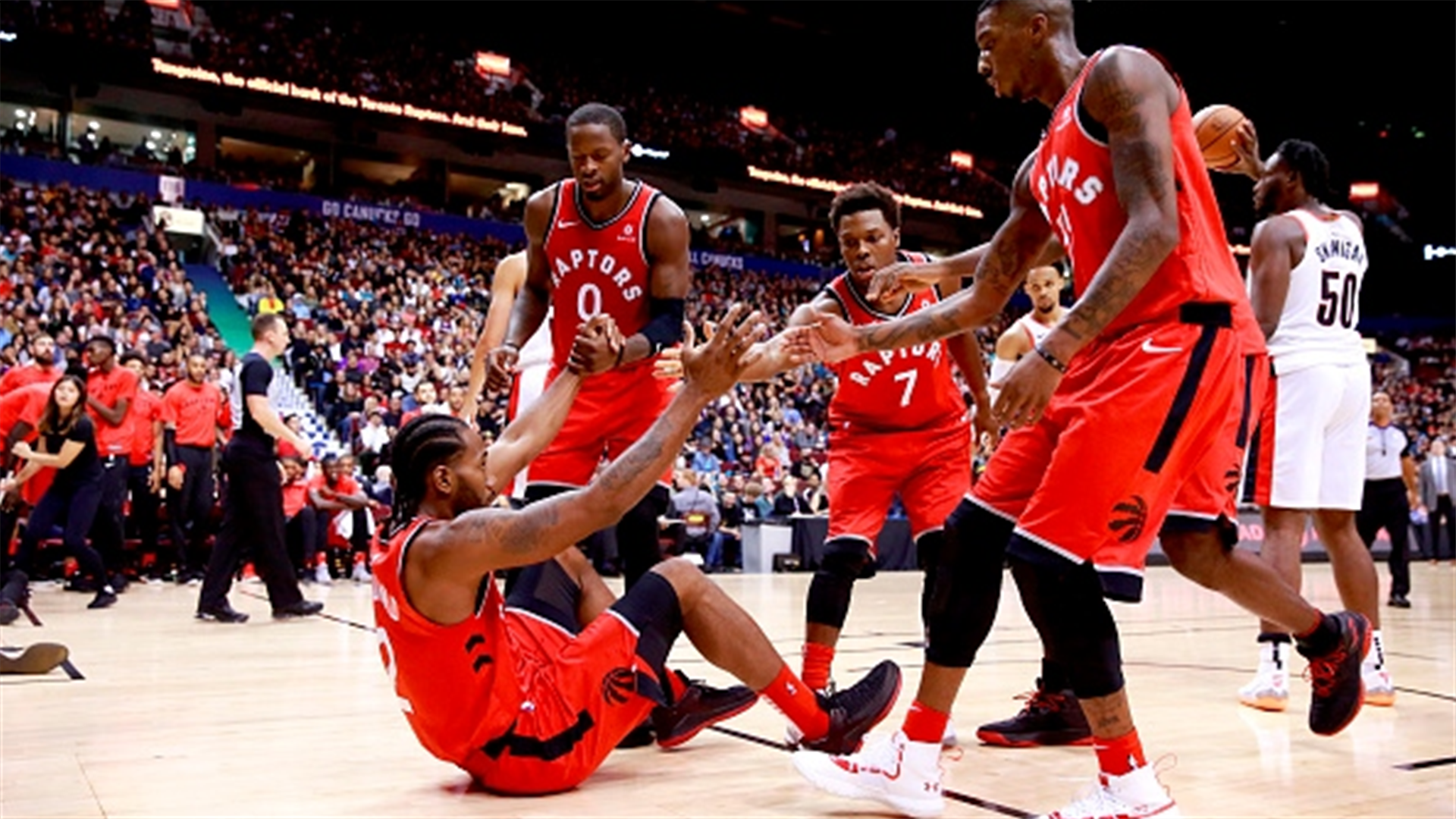 Raptors Make Preseason Home Debut Kawhi Leonard Game Shoes