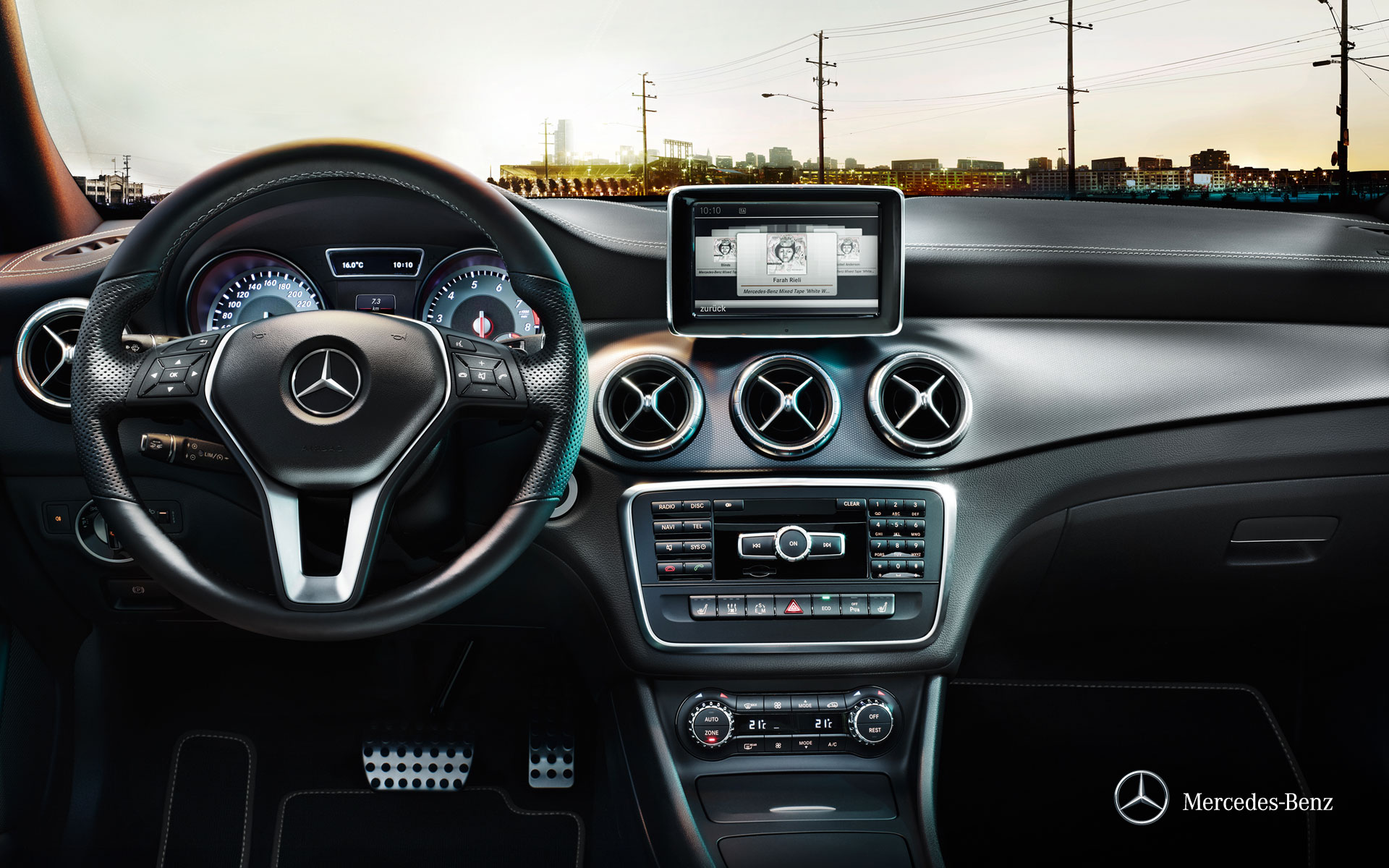 Mercedes Benz Cla Cl - Mercedes Benz A Class Dashboard , HD Wallpaper & Backgrounds