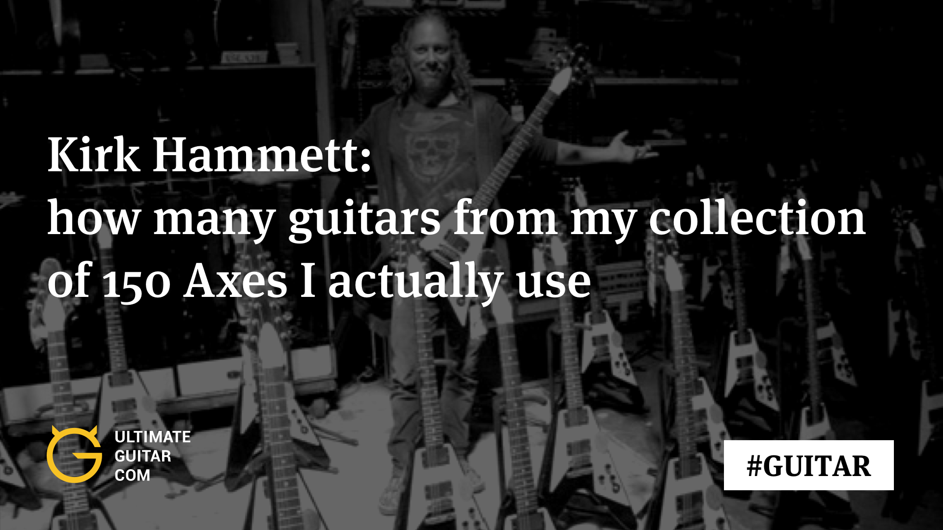 How Many Guitars From My Collection Of 150 Axes I Actually - Kirk Hammett Gibson V , HD Wallpaper & Backgrounds