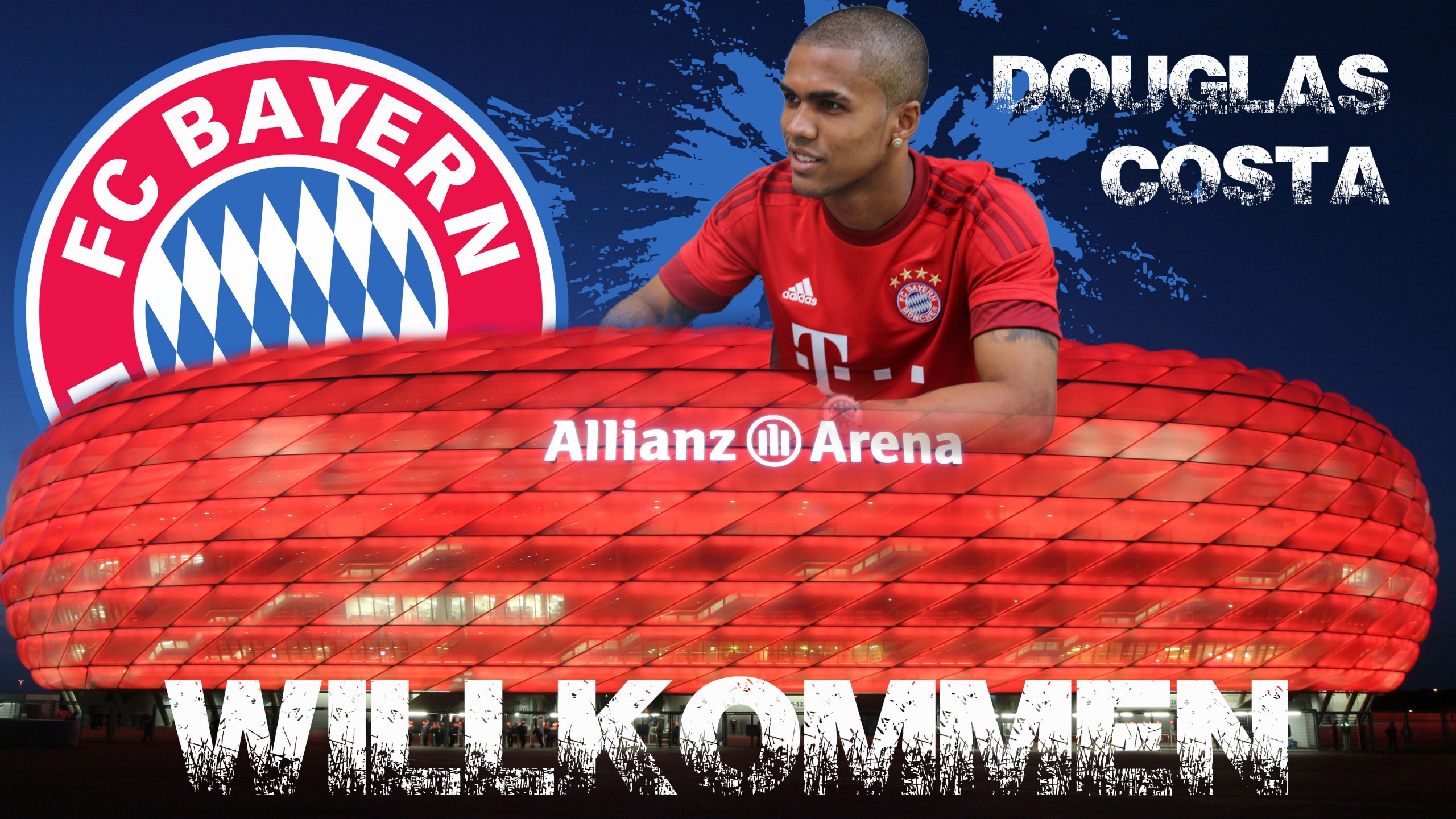 Douglas Costa 2015 Fc Bayern Mã¼nchen Wallpaper - Allianz Arena , HD Wallpaper & Backgrounds