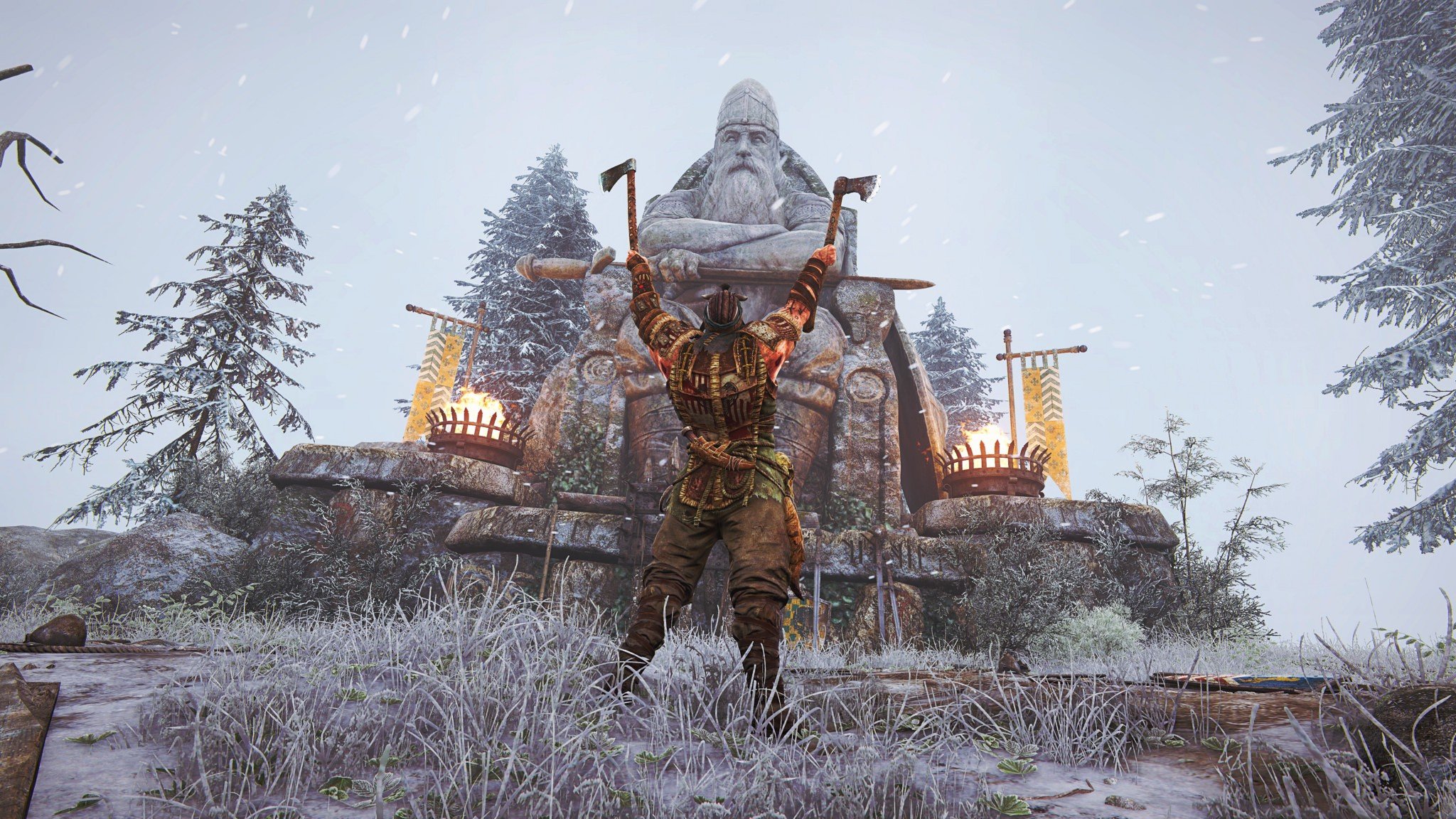 For Honor Blades Screen Shot Vikings Statue Wallpaper - Viking For Honor Statue , HD Wallpaper & Backgrounds