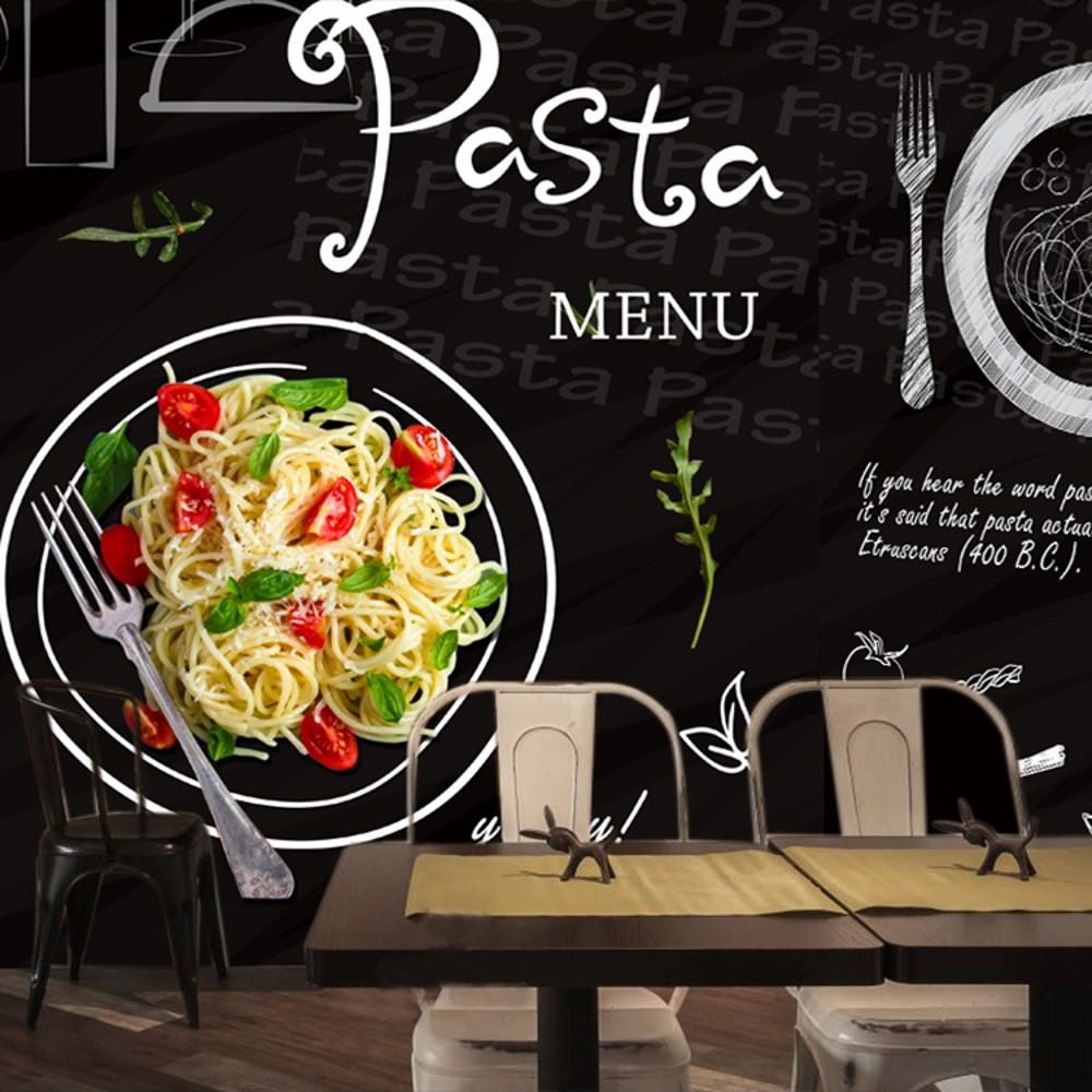 Colomac Wall Mural 3d Delicious Simple Pasta Mural - Simple Mural Cafe , HD Wallpaper & Backgrounds
