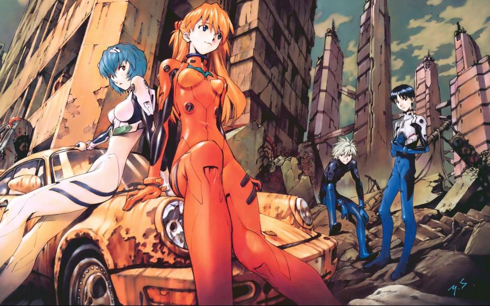 Neon Genesis Evangelion Anime Asuka Soryu Langley Rei - Neon Genesis Evangelion Pilots , HD Wallpaper & Backgrounds