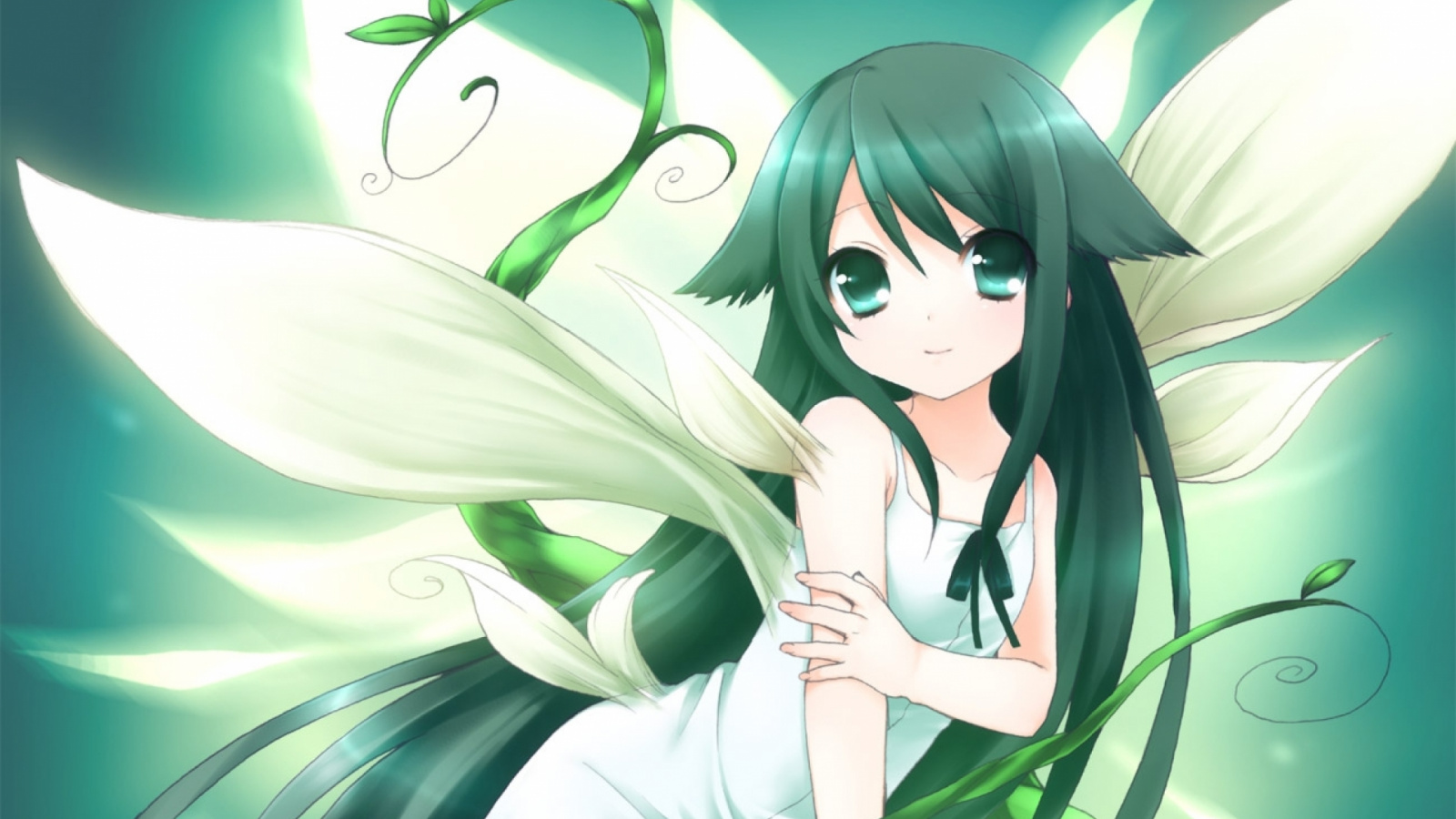 Wallpaper Saya, Saya No Uta, Anime Girl, Wings - Anime Girl Cute Elf , HD Wallpaper & Backgrounds