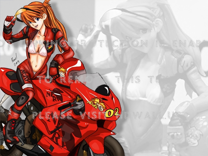 Neon Genesis Evangelion Nerv Asuka Langley Soryu Simple - Deviantart Moto Anime , HD Wallpaper & Backgrounds