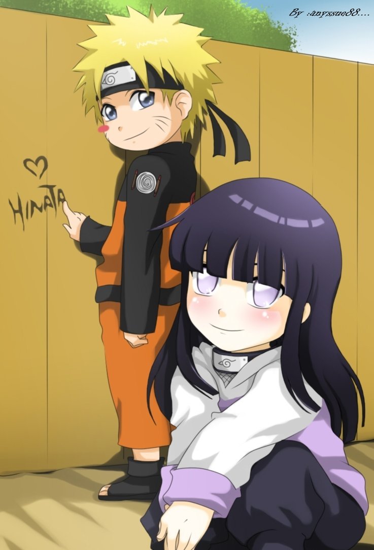 Naruto Wolpeyper Containing Anime Entitled Naruhina - Naruto And Hinata Cute , HD Wallpaper & Backgrounds