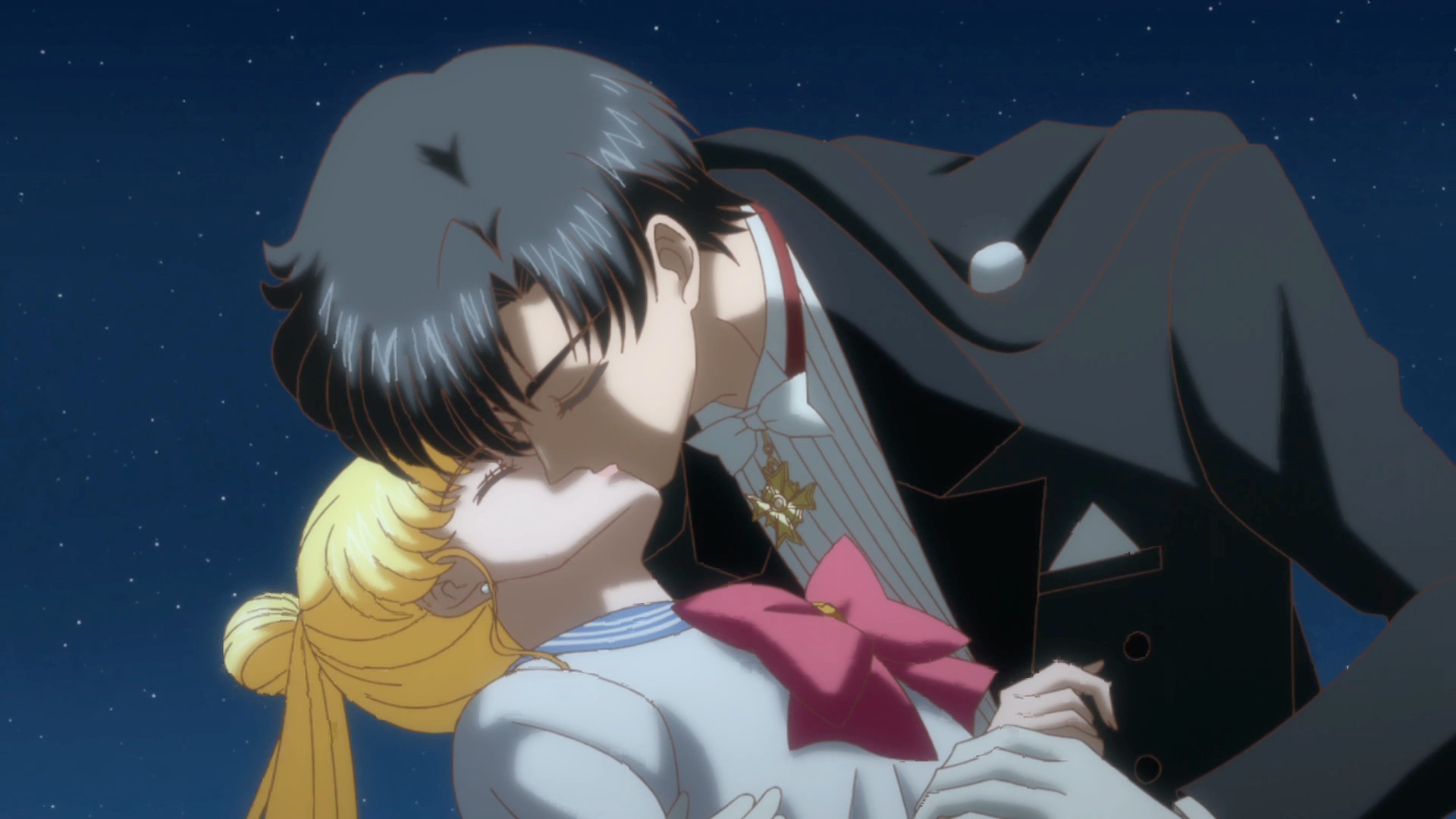 Sailor Moon Usagi And Mamoru Kiss , HD Wallpaper & Backgrounds