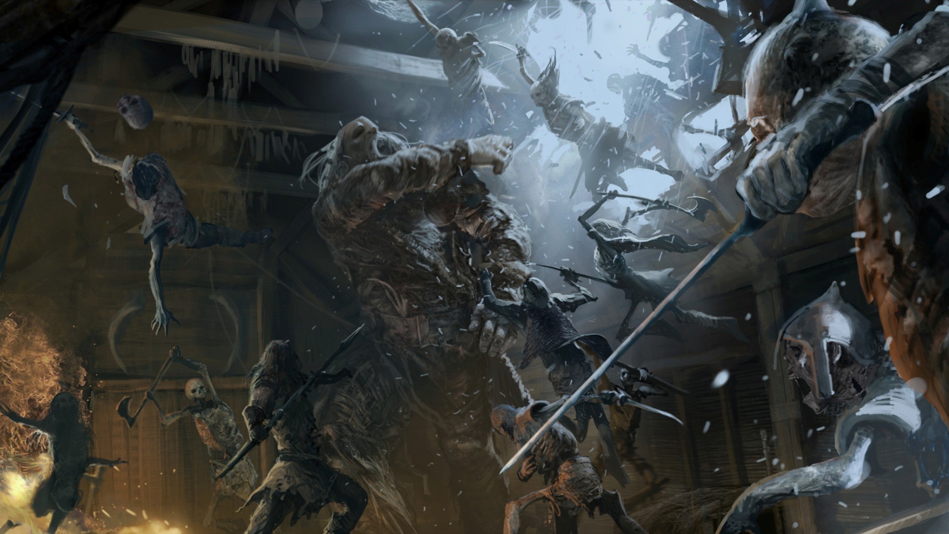 Game Of Thrones Fantasy Art White Walkers Giant Wallpaper Game