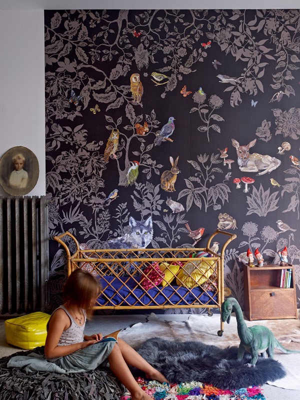 Domestic Mural Wallpaper Foret Noire Foret Noire Nathalie Lete Hd Wallpaper Backgrounds Download