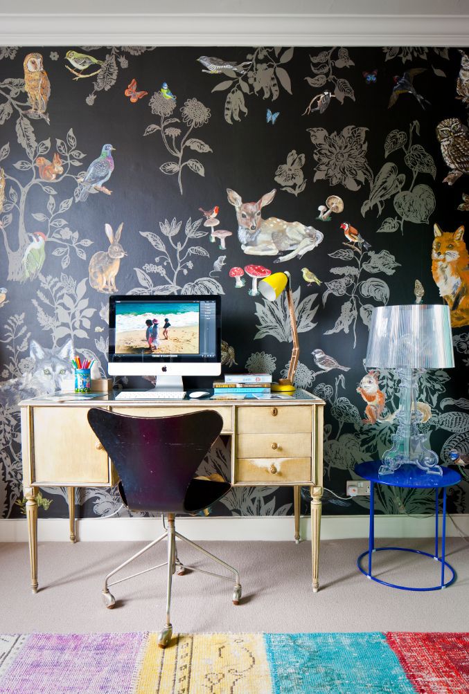 Domestic Kinderbehang Foret Noire - Nathalie Lete Wallpaper Forest Noir , HD Wallpaper & Backgrounds