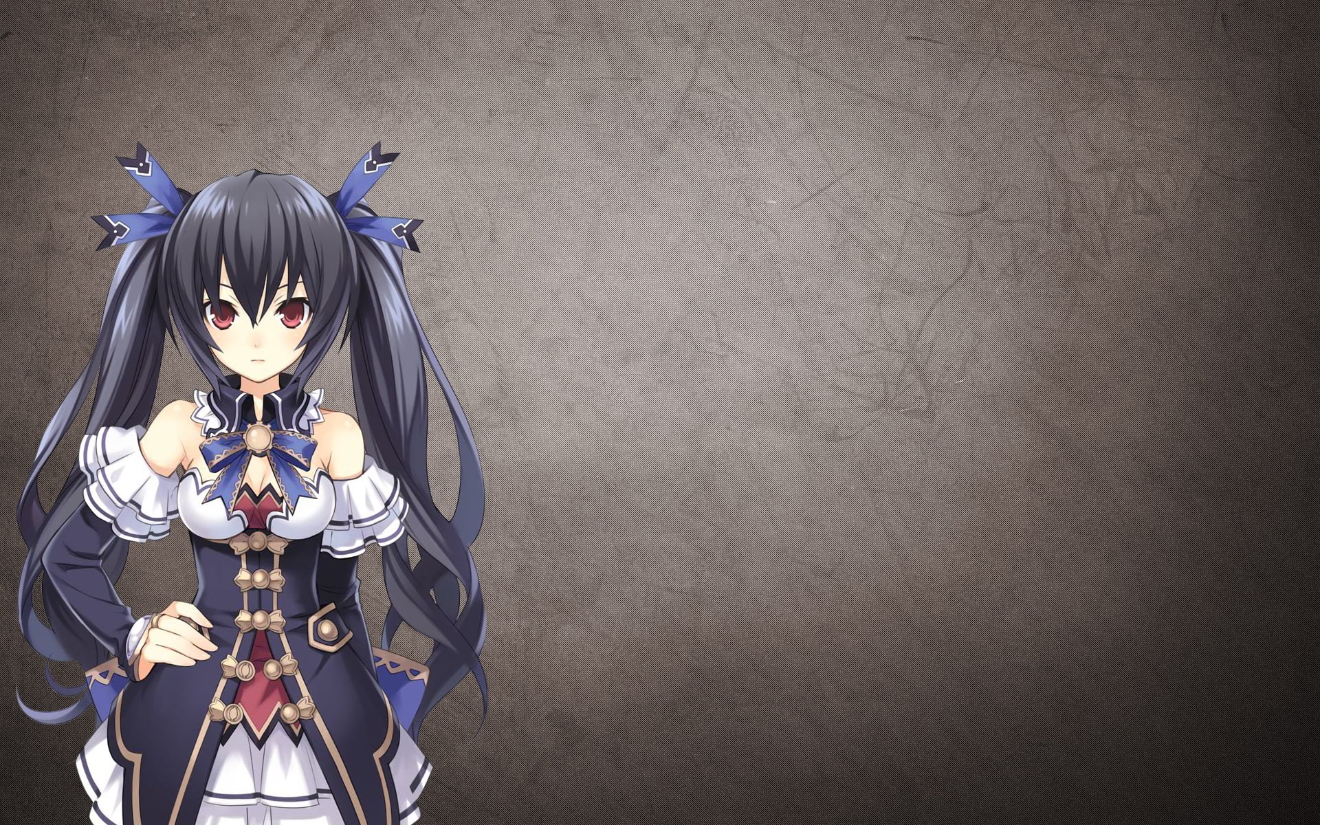 Black Haired Female Anime Character, Anime Girls, Noire - Hyperdimension Neptunia Yandere Noire , HD Wallpaper & Backgrounds