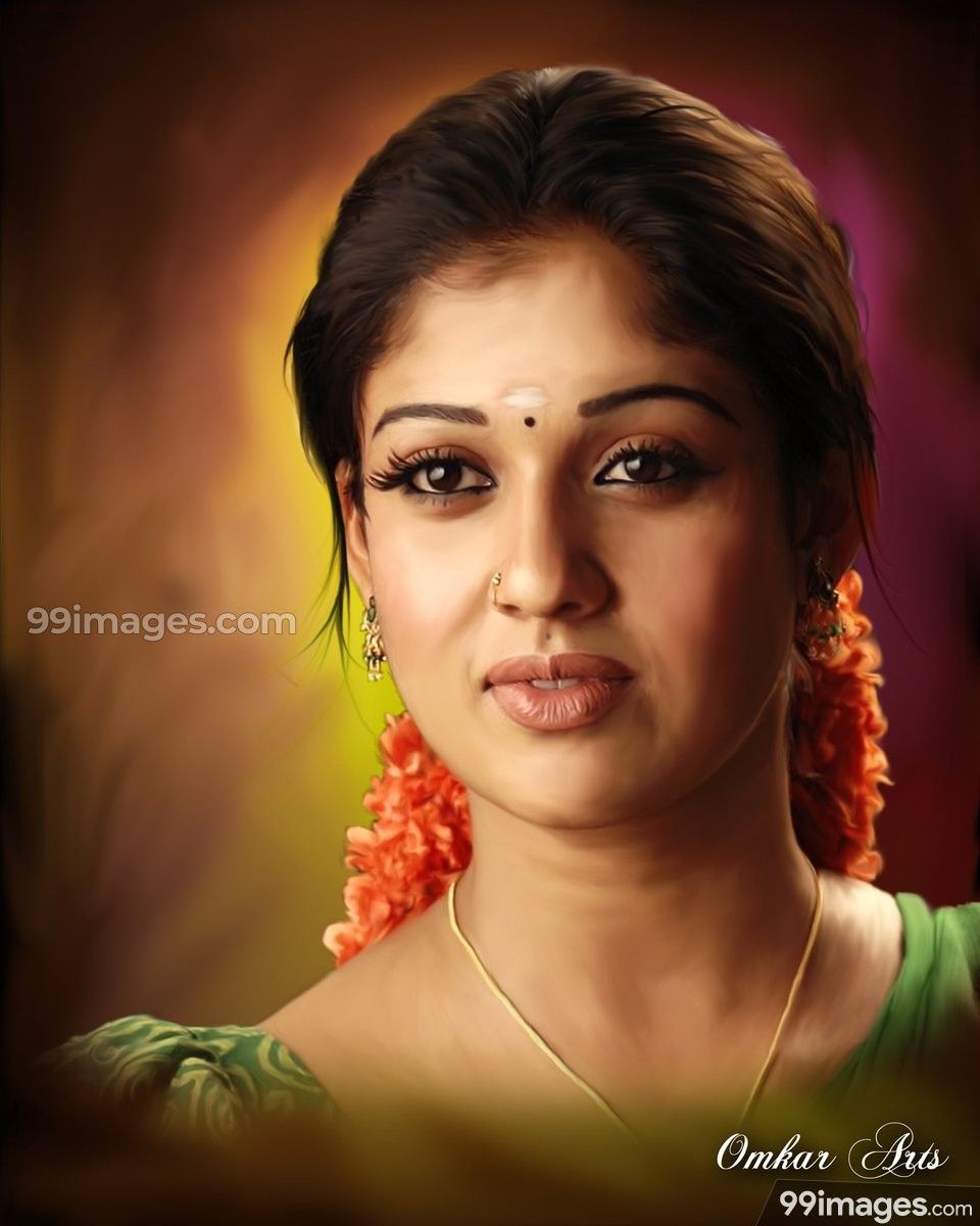 Nayanthara Latest Hd Photos - Digital Painting Images Hd , HD Wallpaper & Backgrounds