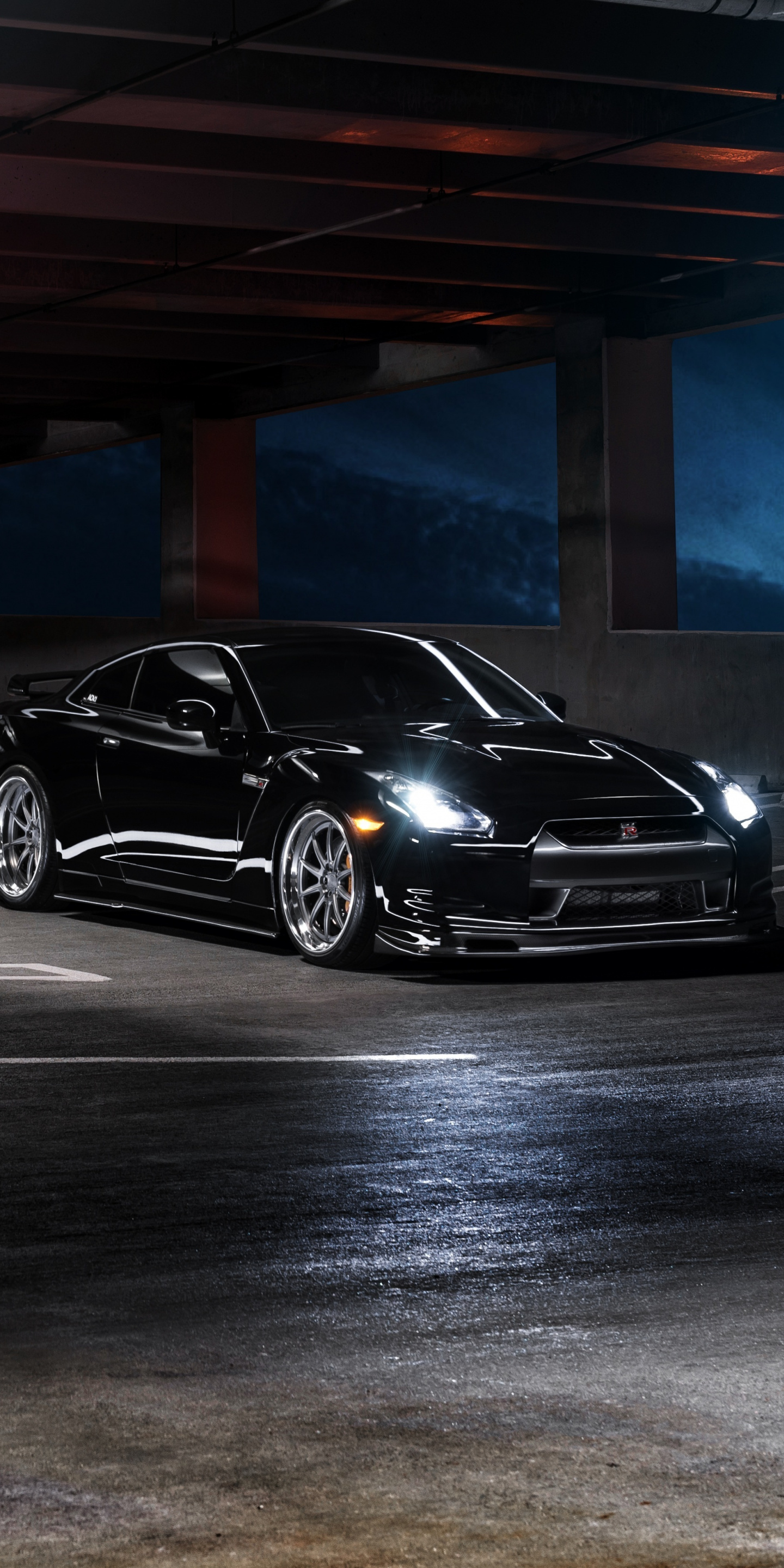 Basement, Parked Car, Nissan Gt-r, Wallpaper - Nissan Gtr Iphone X , HD Wallpaper & Backgrounds