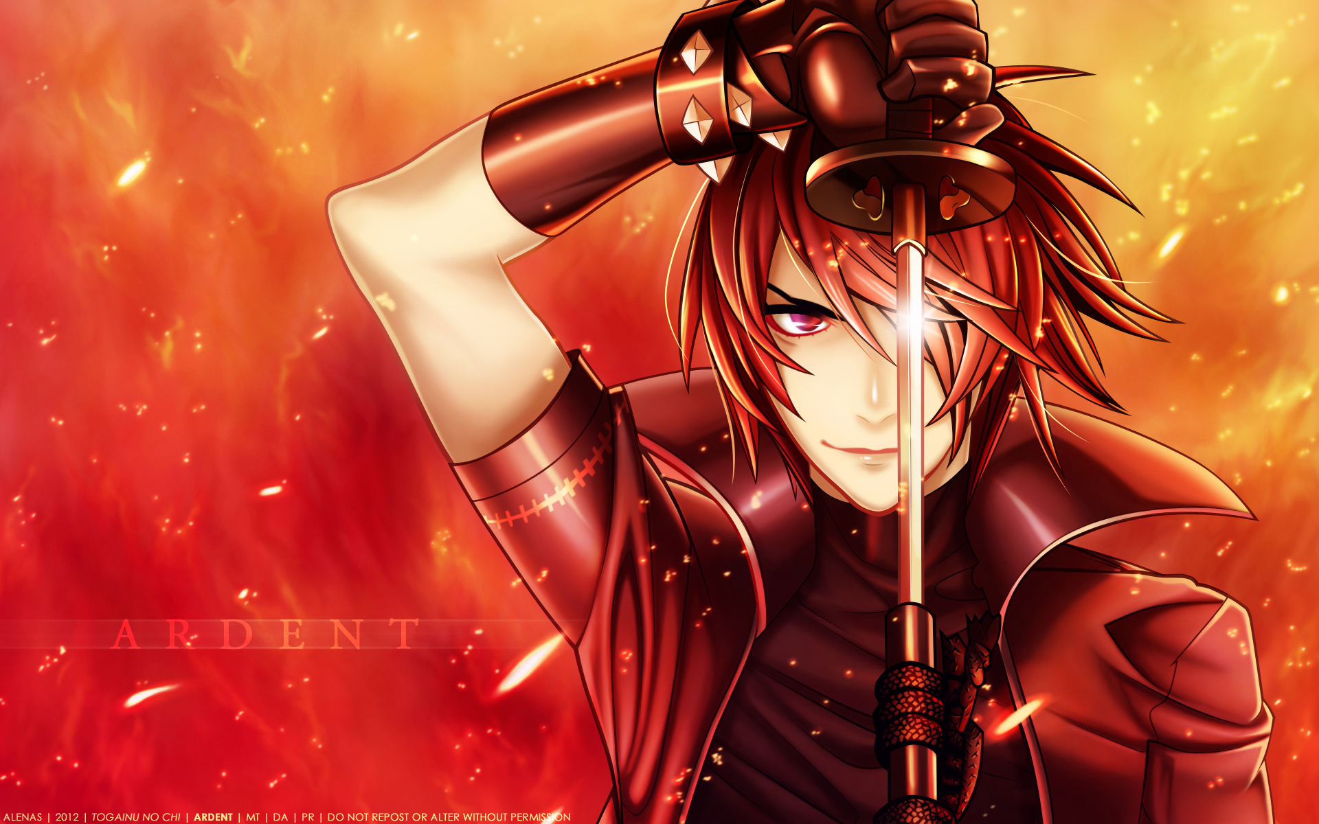 By Alenas - Anime Boy With Red Hair , HD Wallpaper & Backgrounds