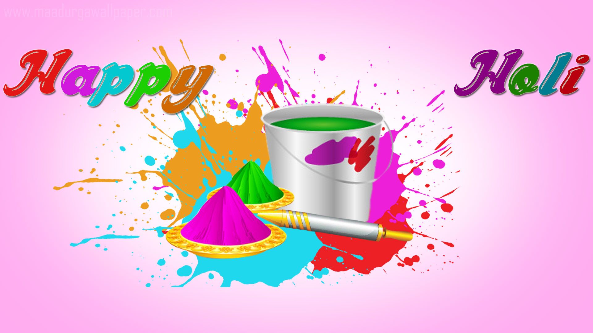 Water Color In Bucket Happy Holi Hd Wallpaper - Happy Holi Hd Images 2019 , HD Wallpaper & Backgrounds