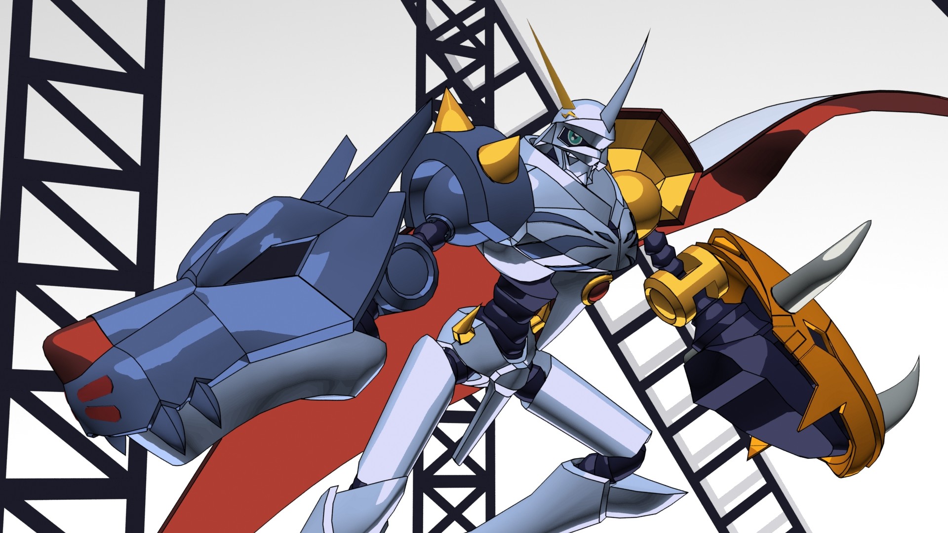 Scroll To See More - Omegamon , HD Wallpaper & Backgrounds