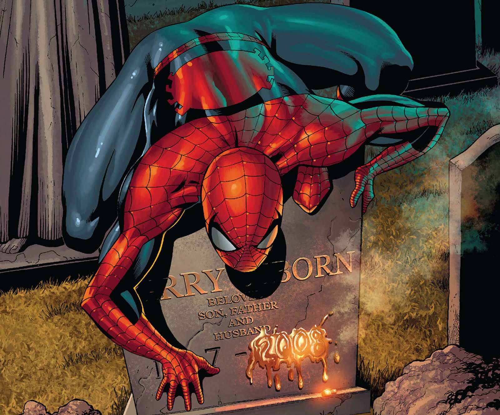 Spiderman Art On Grave , HD Wallpaper & Backgrounds
