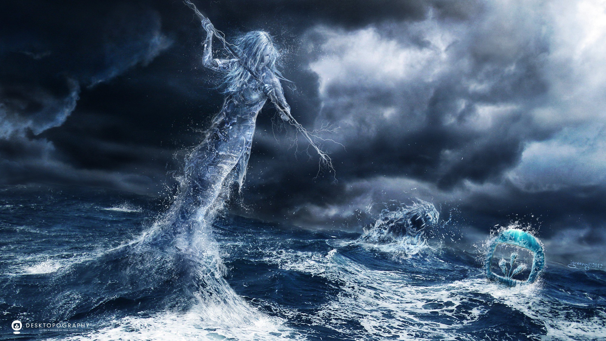 Poseidon Wallpaper - Poseidon And Ocean , HD Wallpaper & Backgrounds