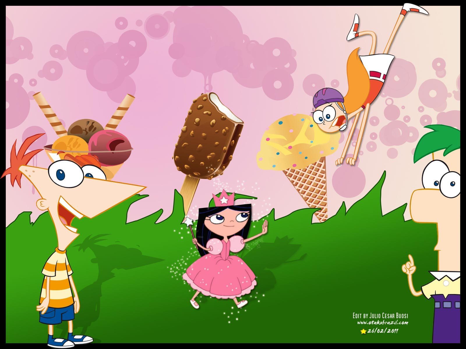 Phineas And Ferb Candy Land Wallpaper - Phineas And Ferb Candy , HD Wallpaper & Backgrounds