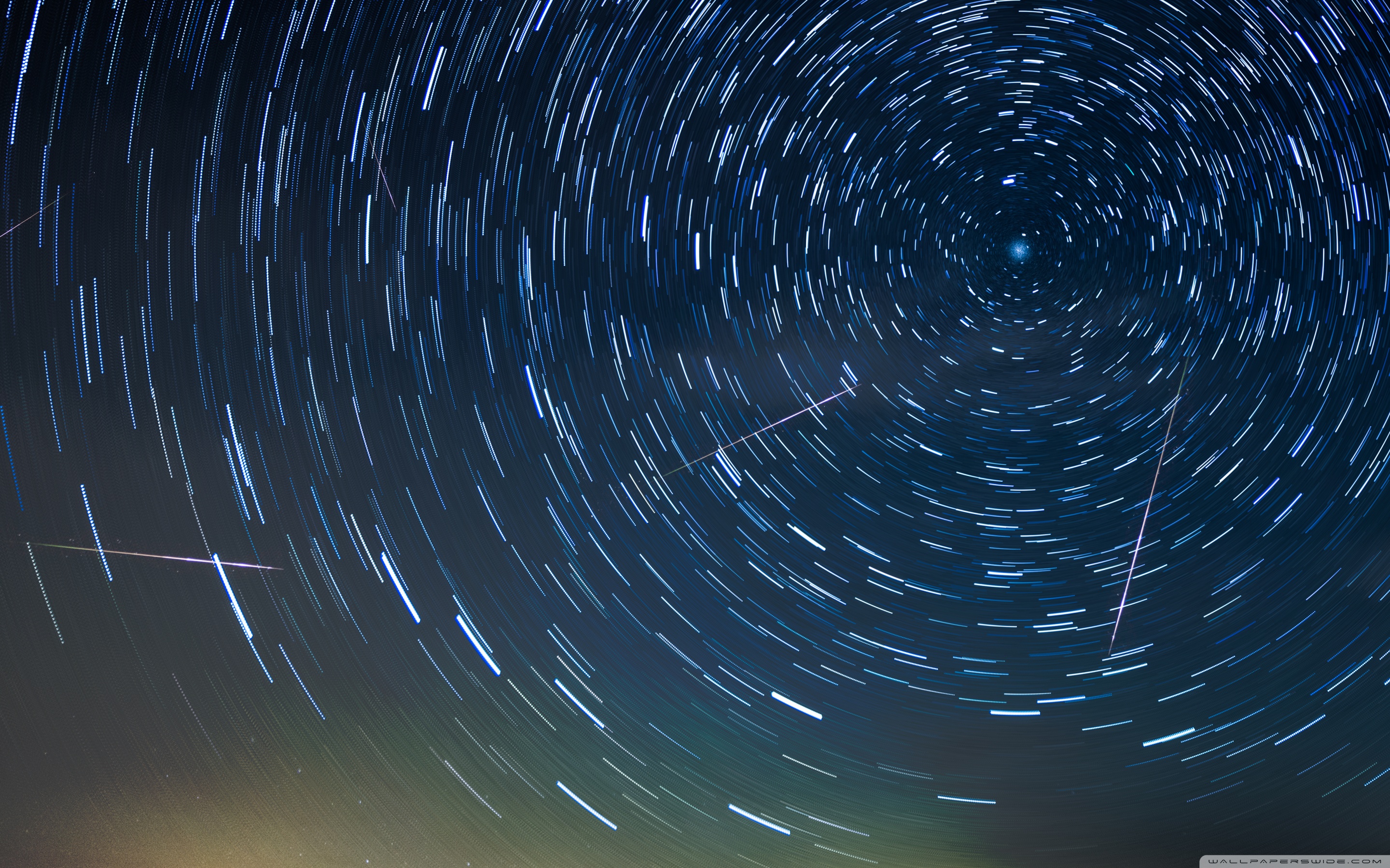 Wide 16 - - Startrails 4k , HD Wallpaper & Backgrounds