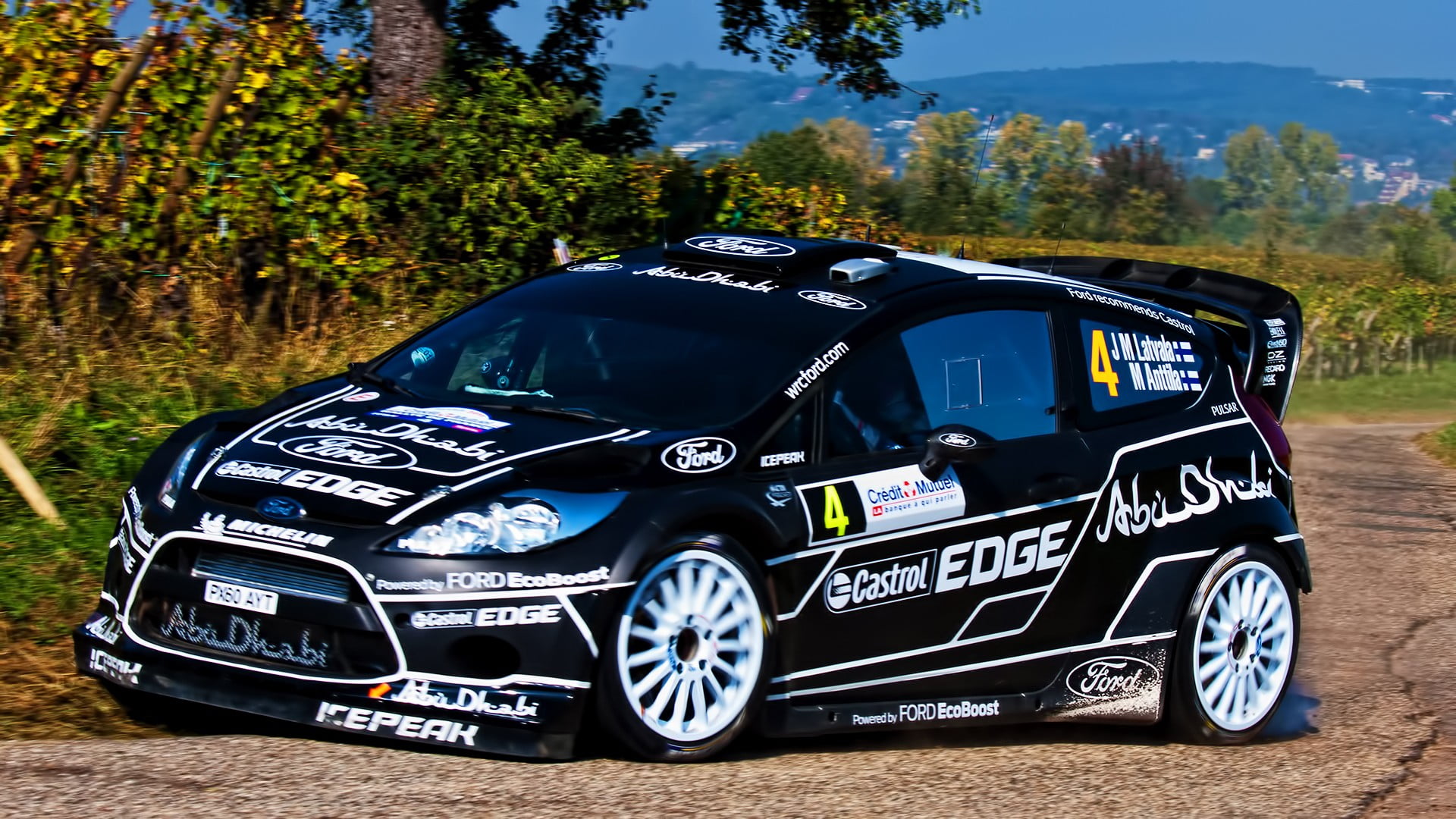 Black Mercedes-benz Sedan, Ford Fiesta Rs, Wrc, Race - Race Car Wrc , HD Wallpaper & Backgrounds