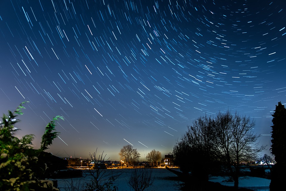 Startrails Long Exposure Star Night Starry Sky - Star Sky Long Exposure , HD Wallpaper & Backgrounds