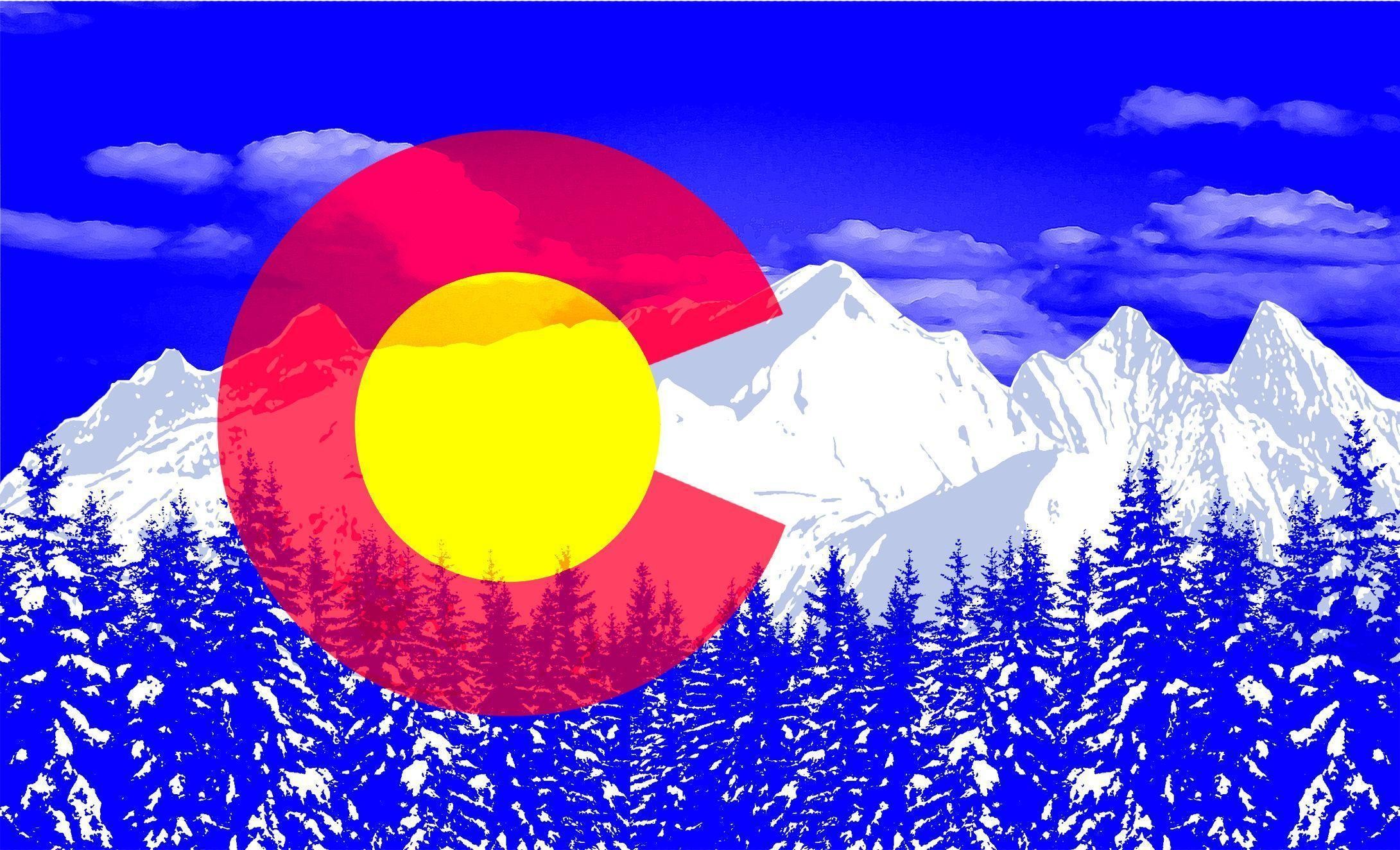 Mountains Colorado Flag , HD Wallpaper & Backgrounds