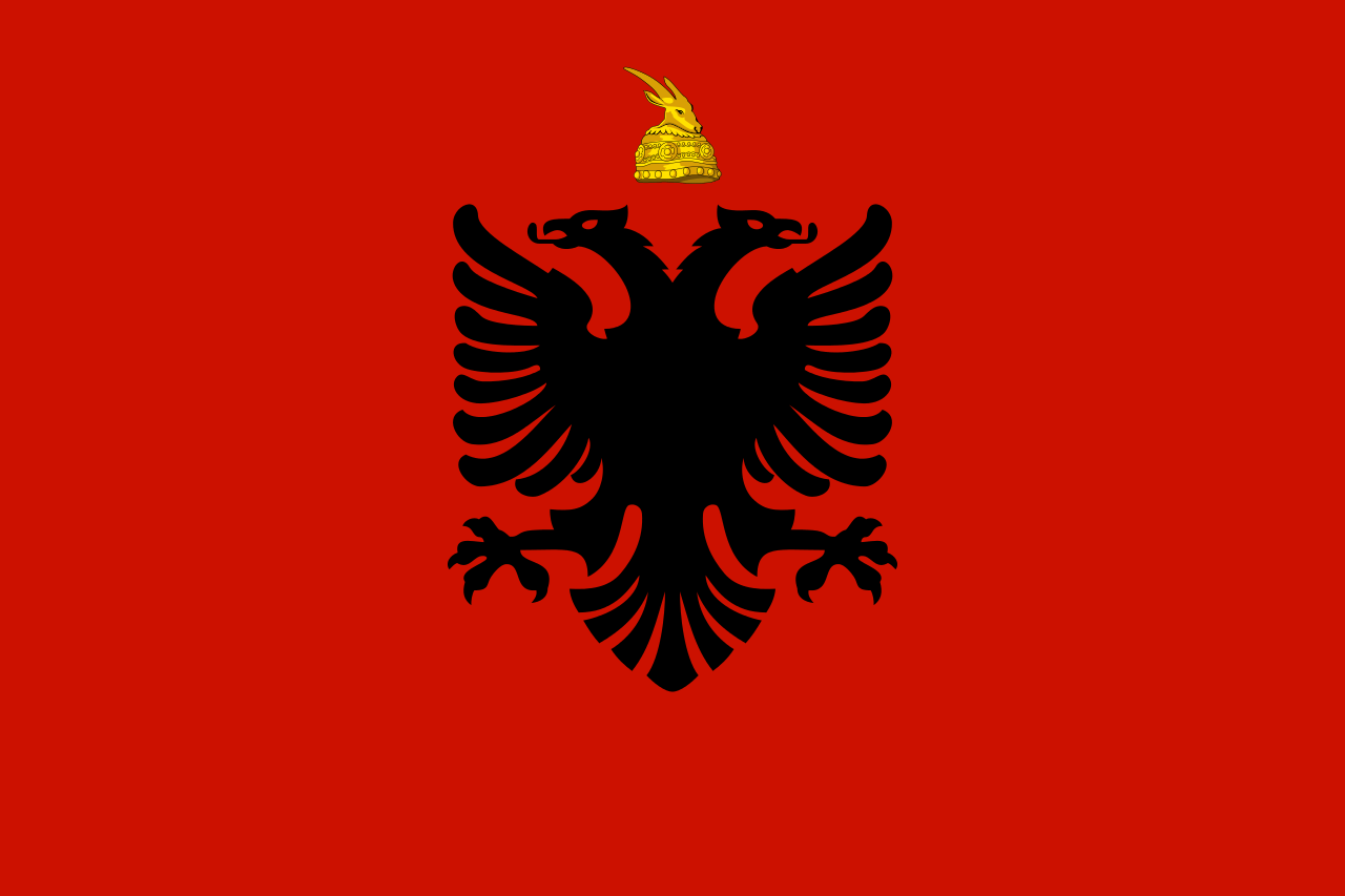 Albanian - Kingdom Of Albania Flag , HD Wallpaper & Backgrounds