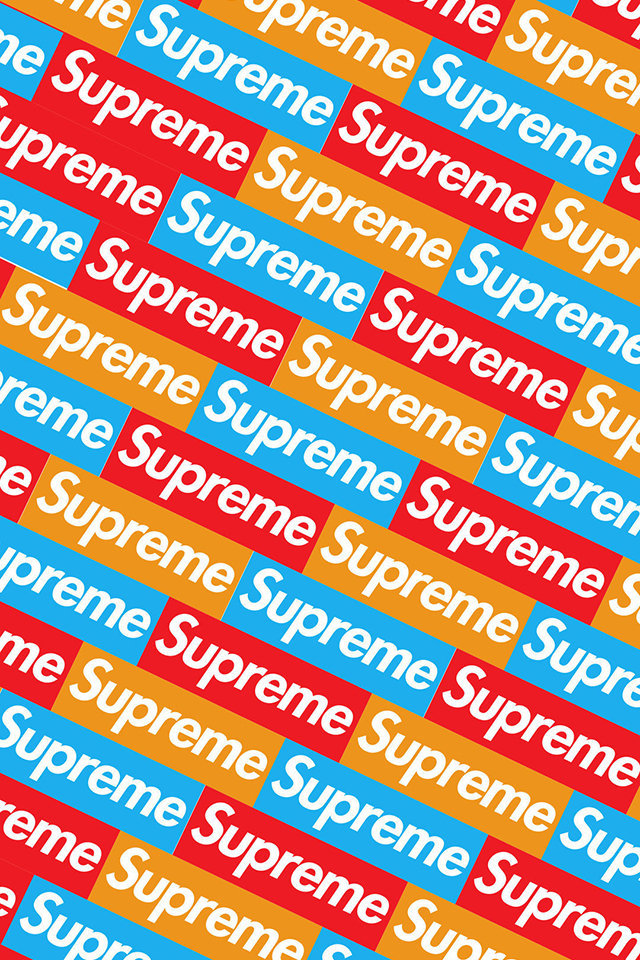 Iphone 4/4s - Iphone Supreme Logo Wallpaper Hd , HD Wallpaper & Backgrounds