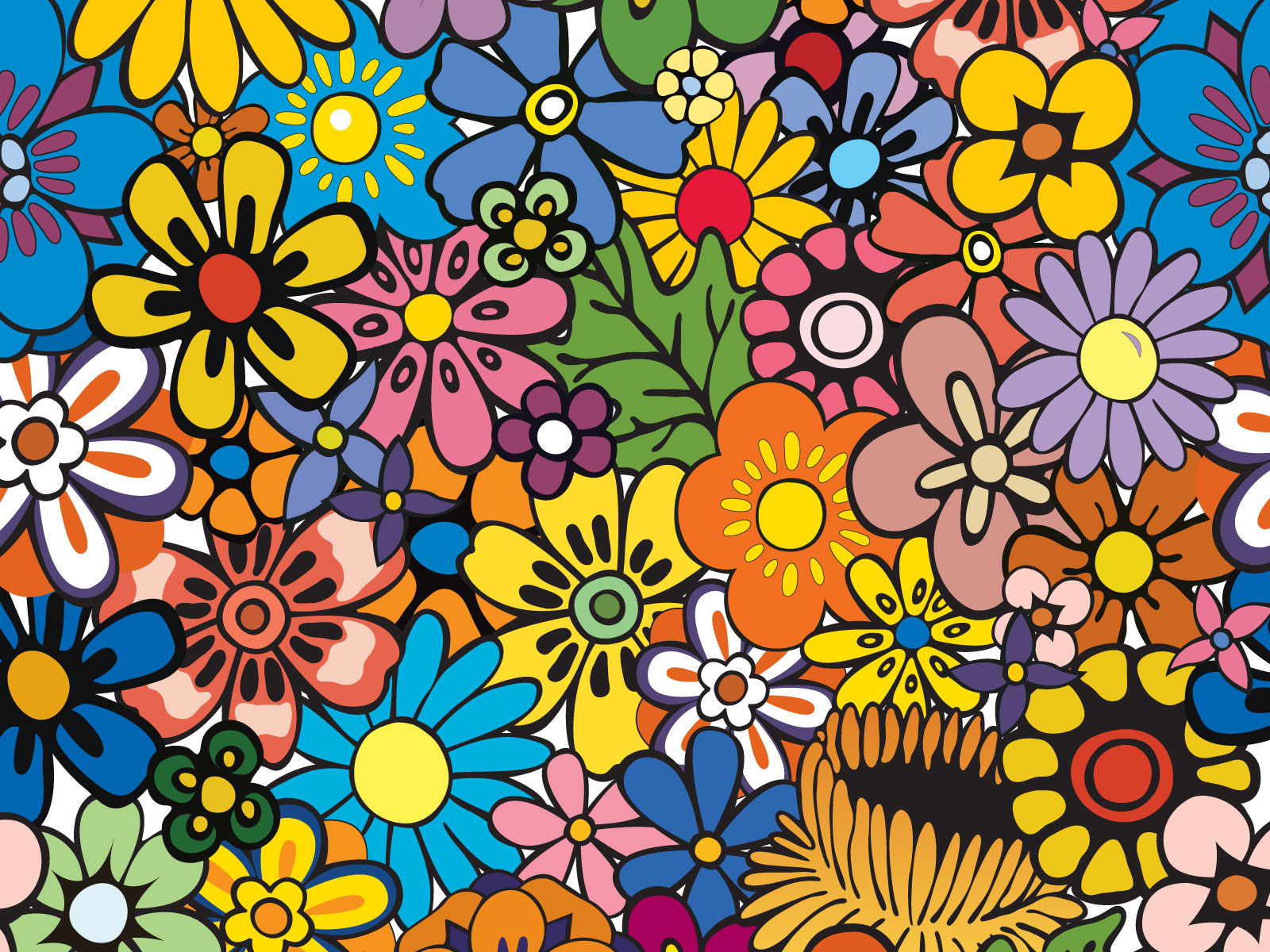 Colorful Flower Pattern , HD Wallpaper & Backgrounds