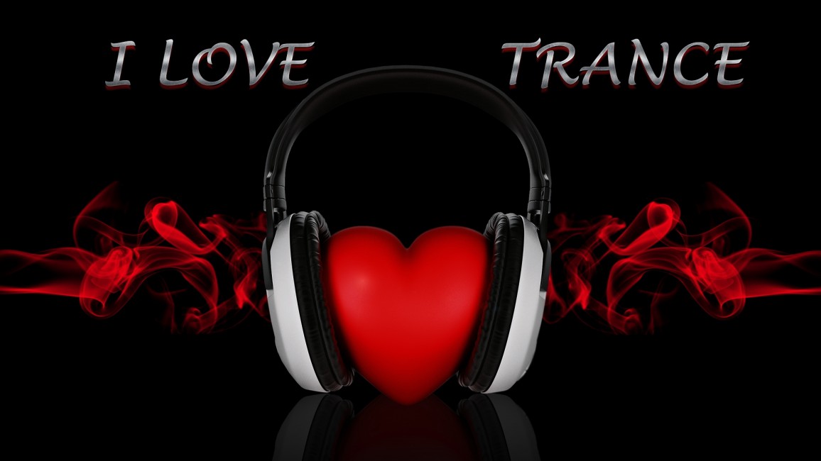 Heart Headphones Background - Love Trance , HD Wallpaper & Backgrounds