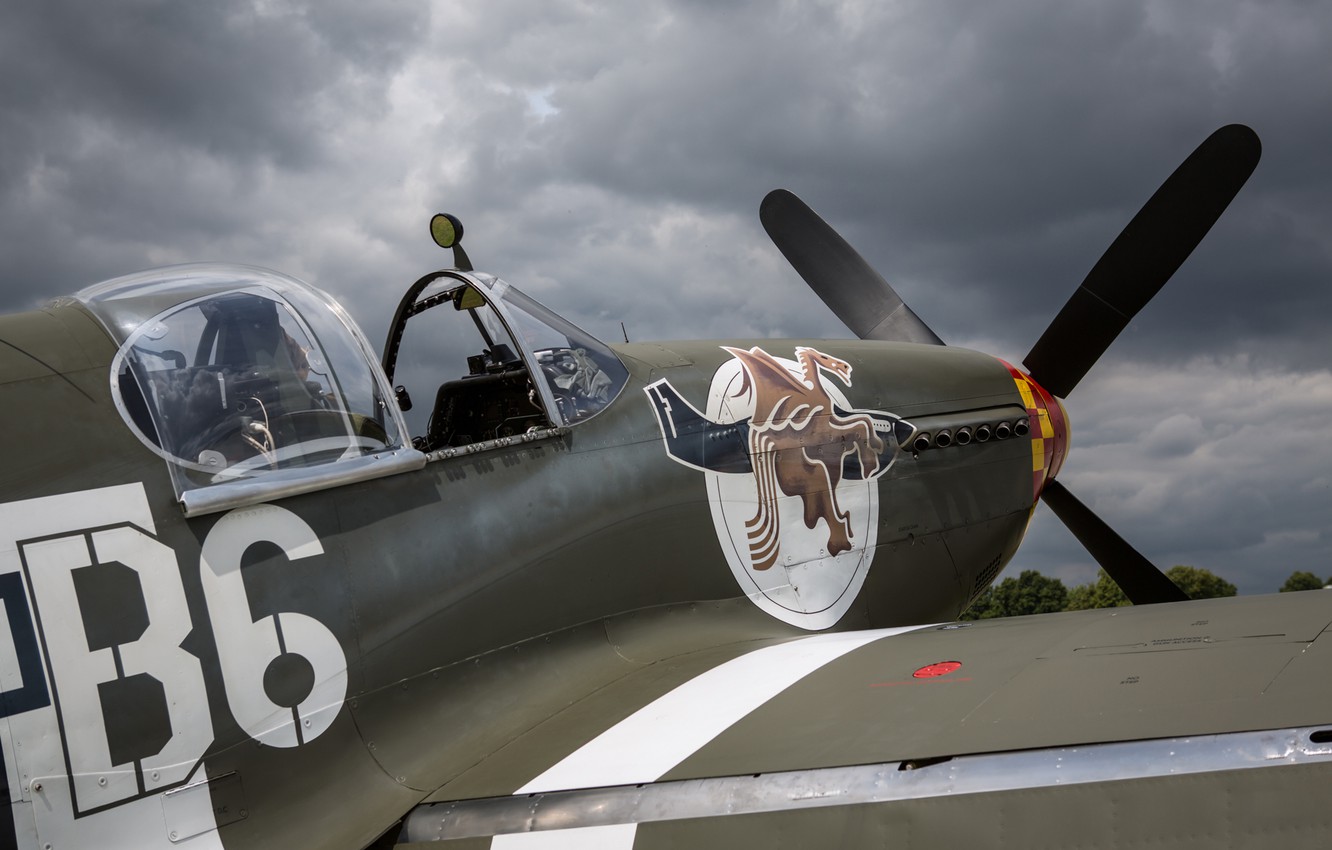 Photo Wallpaper Mustang, Screw, Fighter, Usaf, The - Supermarine Spitfire , HD Wallpaper & Backgrounds