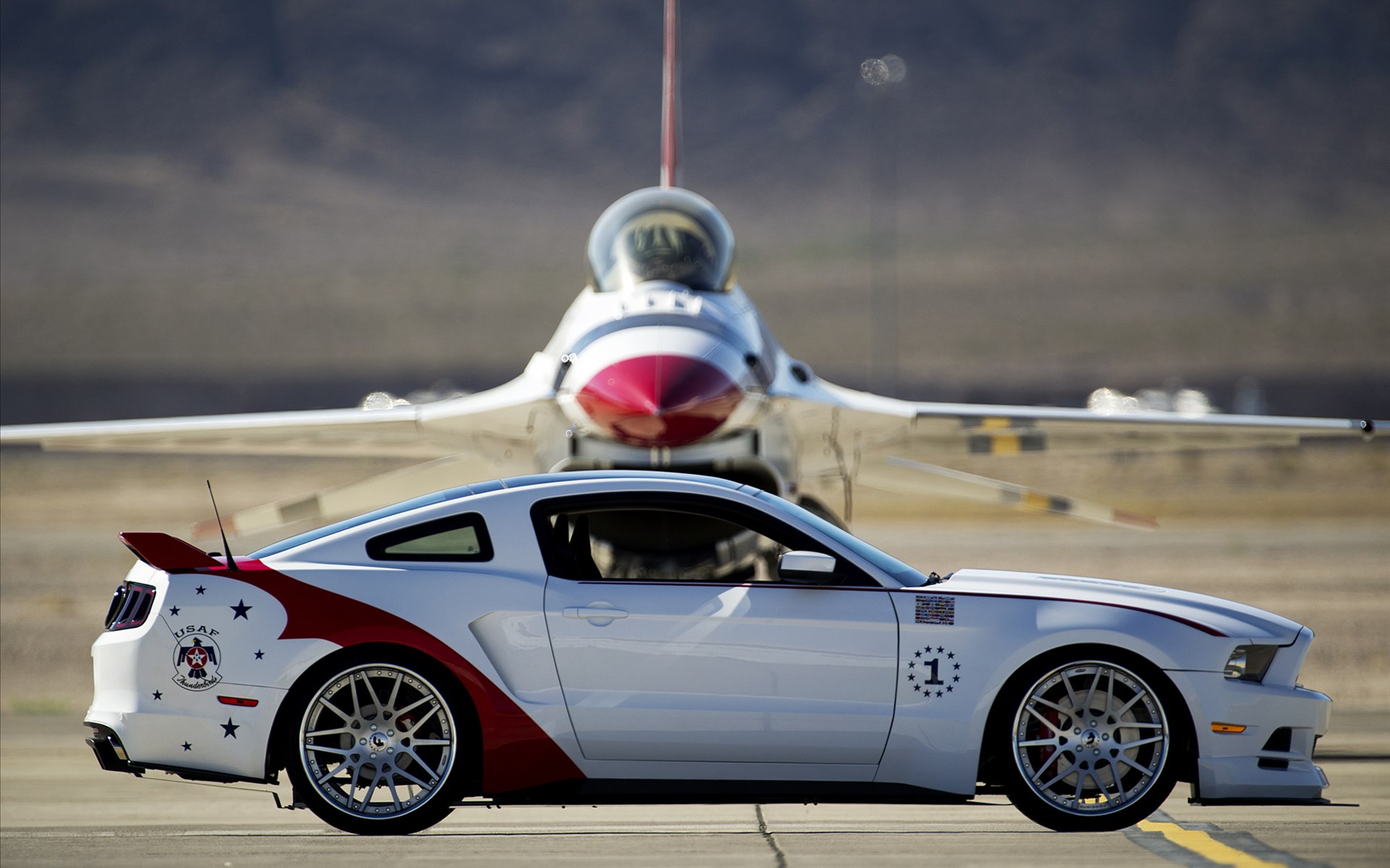 Mustang Wallpaper For Android - Air Force Thunderbirds Car , HD Wallpaper & Backgrounds