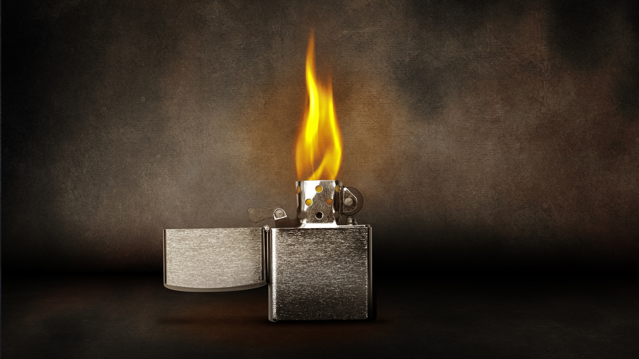 Lighter Flame Burning 6f - Zippo Lighters Black And White 1080p , HD Wallpaper & Backgrounds