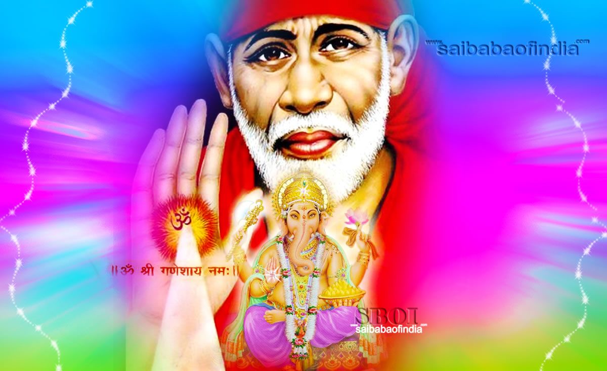 Shirdi Sai Ganesha-2 - Sai Baba Images Animated , HD Wallpaper & Backgrounds