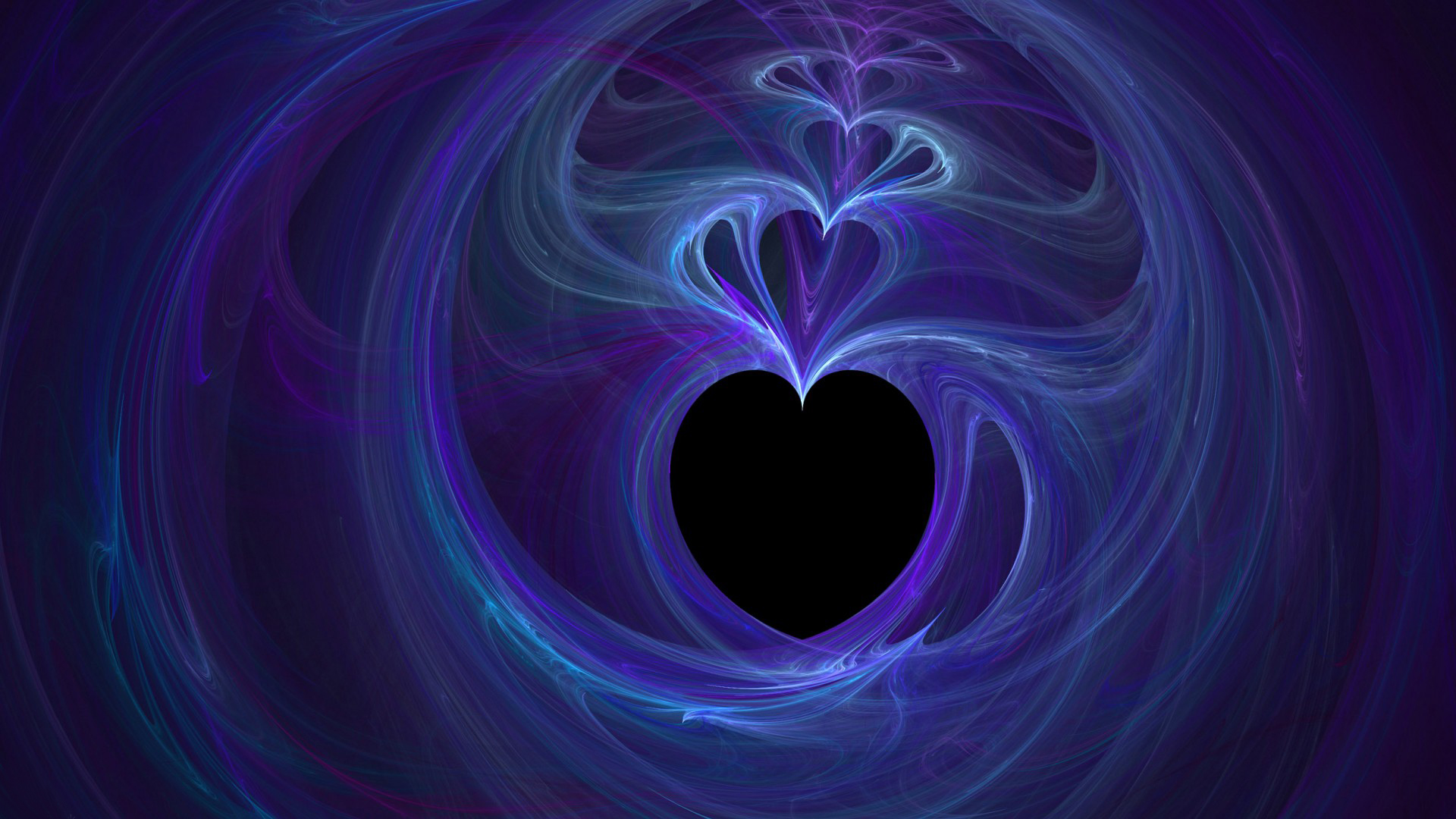Purple Smoke Wallpaper - Fractal Hearts , HD Wallpaper & Backgrounds